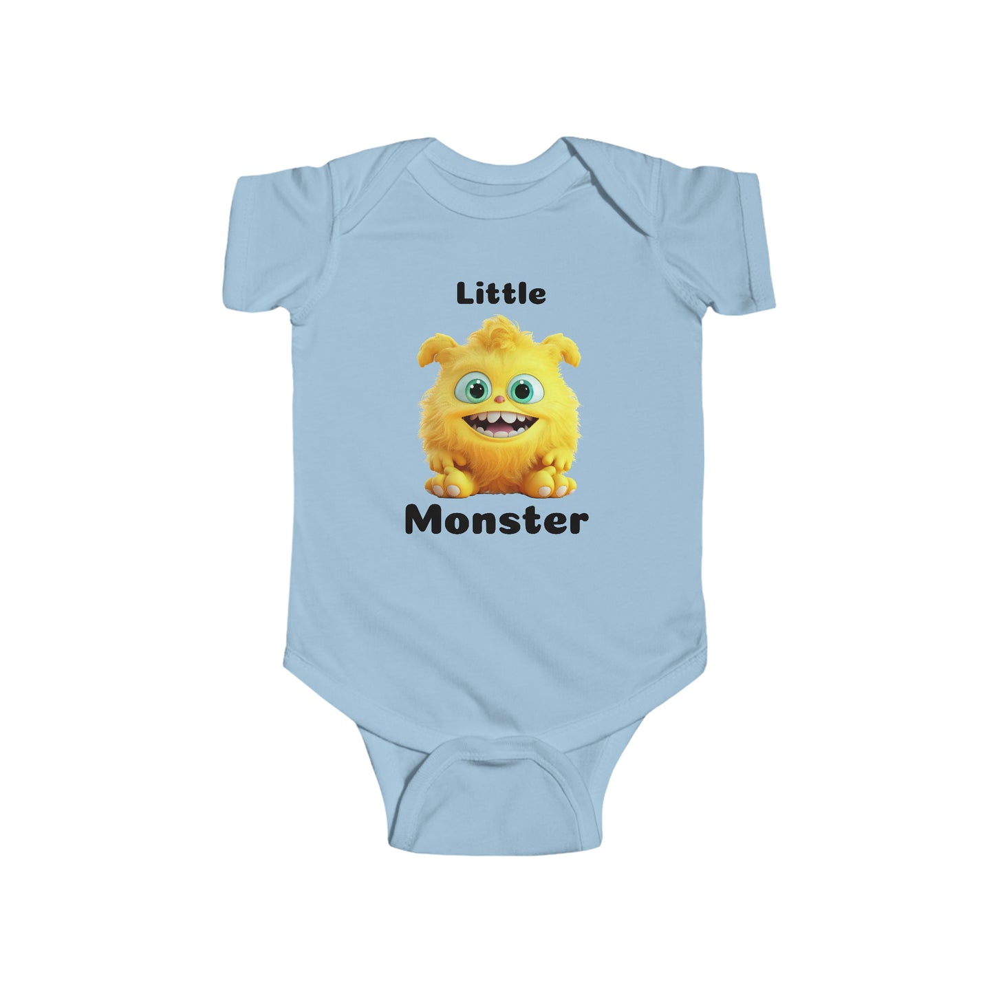 Yellow Little Monster Infant Fine Jersey Bodysuit