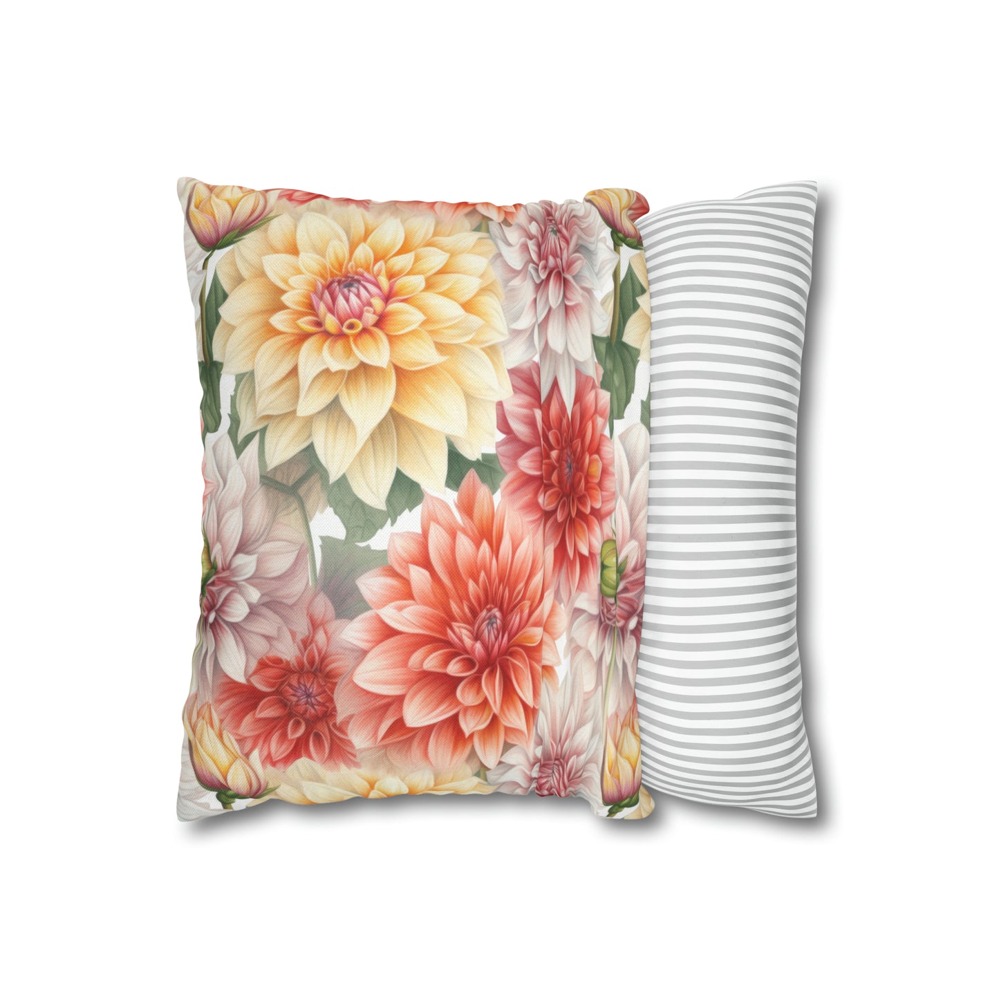 Dahlias Square Pillow Case