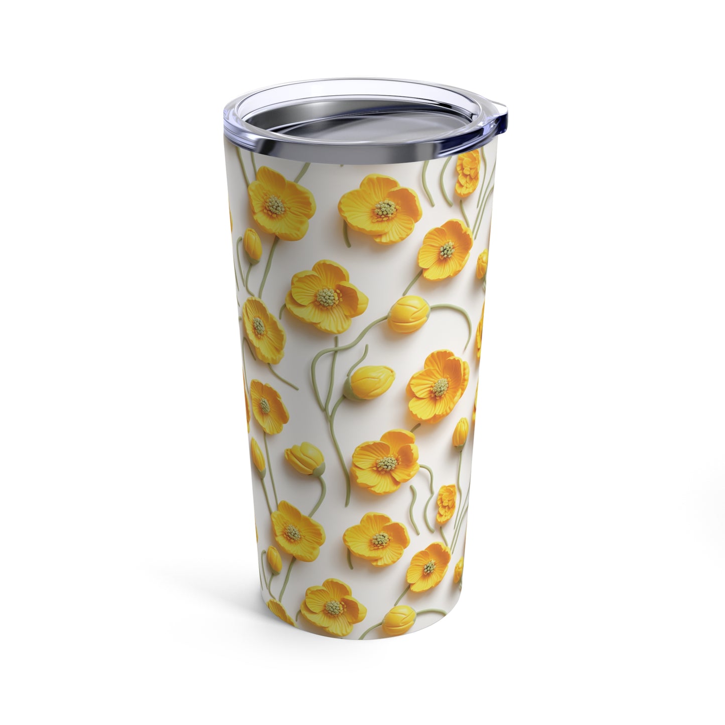 Sculpted Buttercups Tumbler 20oz