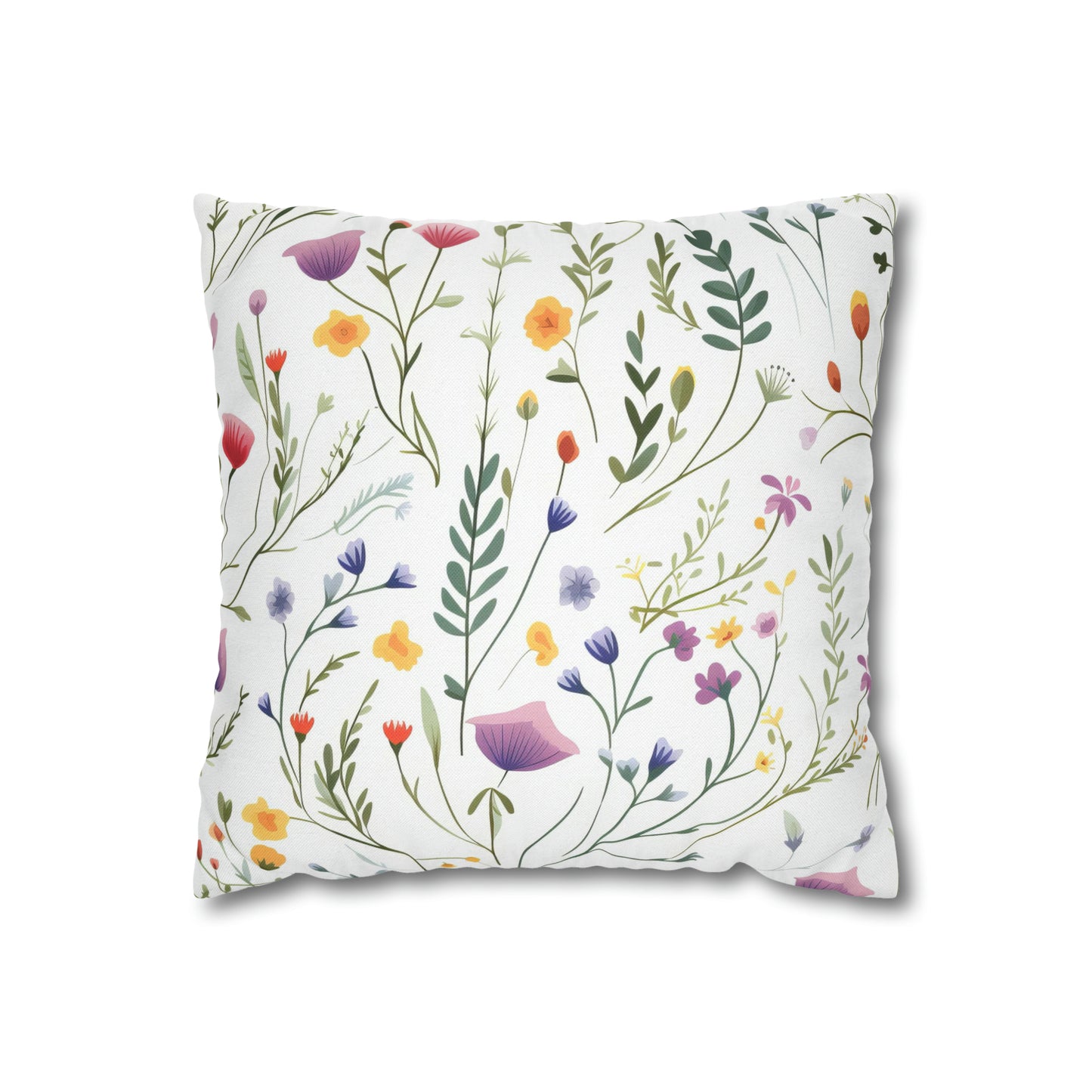 Dainty Wildflowers Square Pillow Case