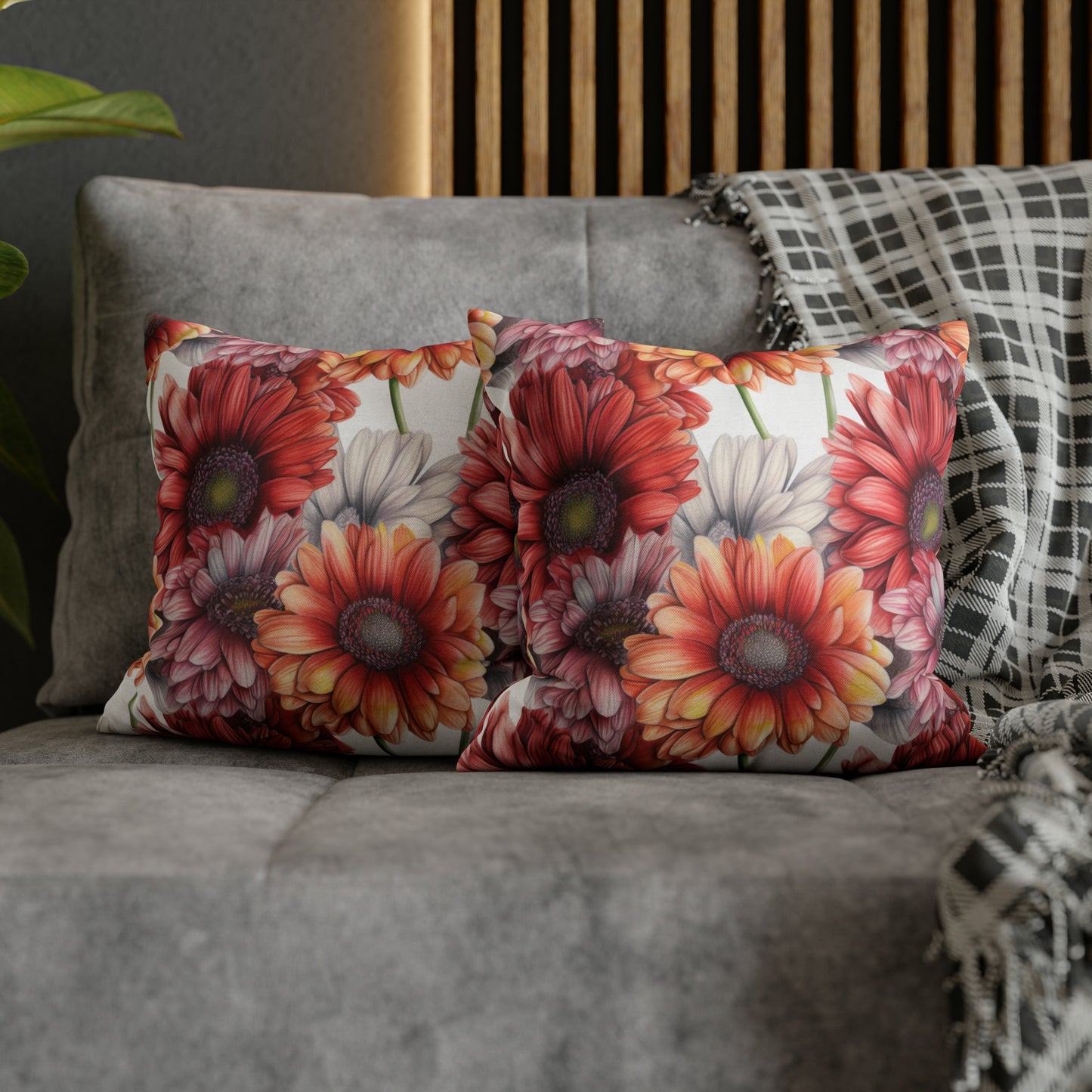 Daisies Square Pillow Case