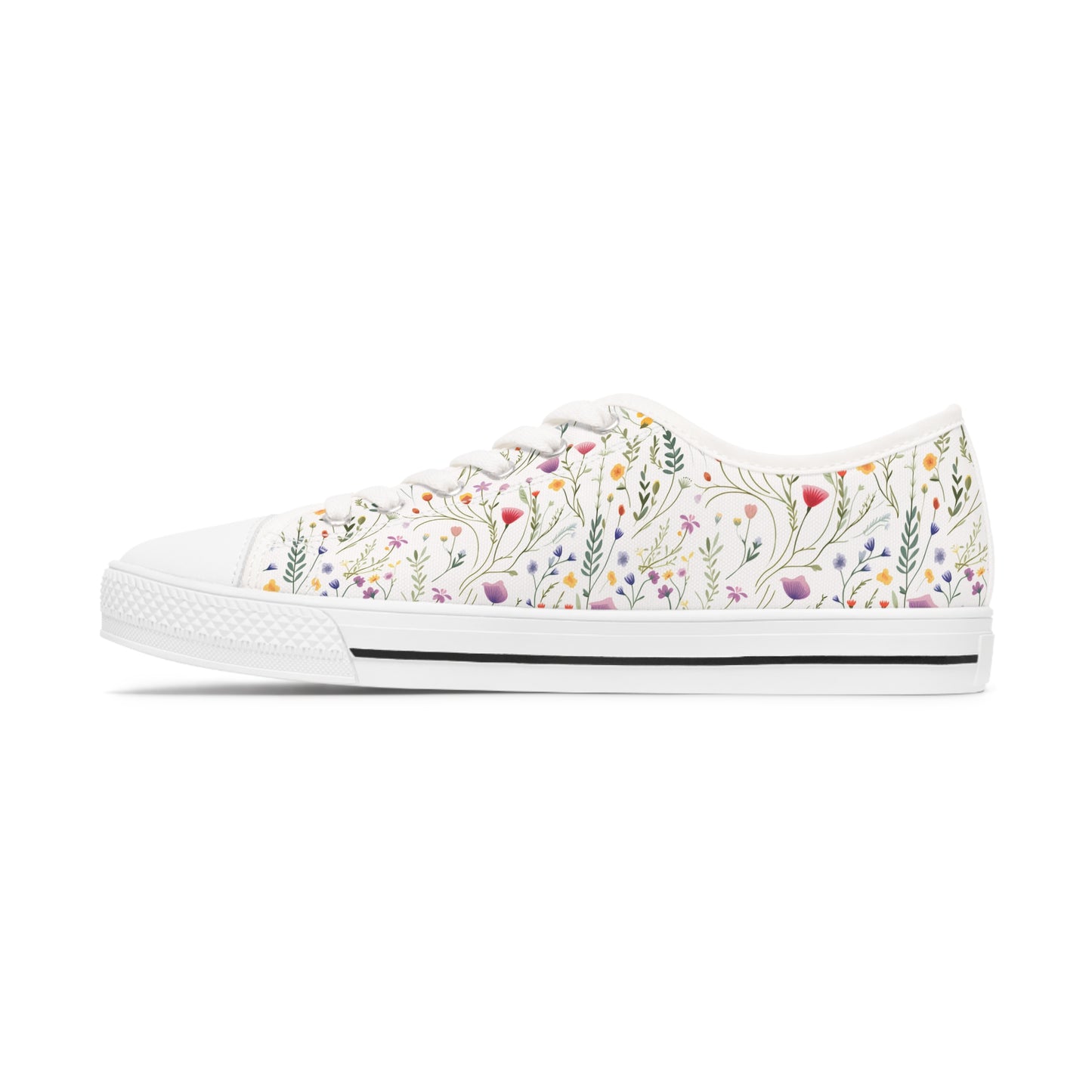 Dainty Wildflowers Women's Low Top Sneakers