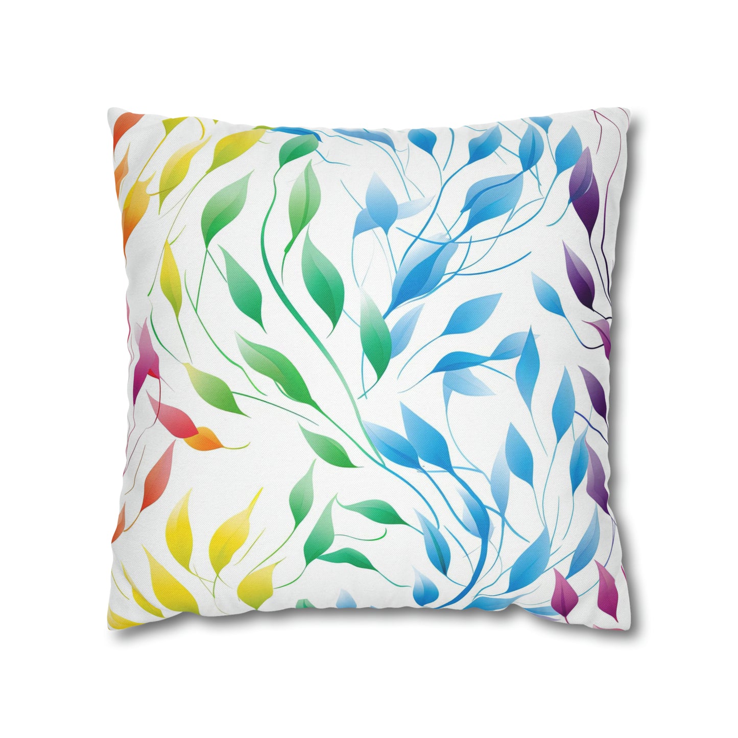 Rainbow Vines Square Pillow Case