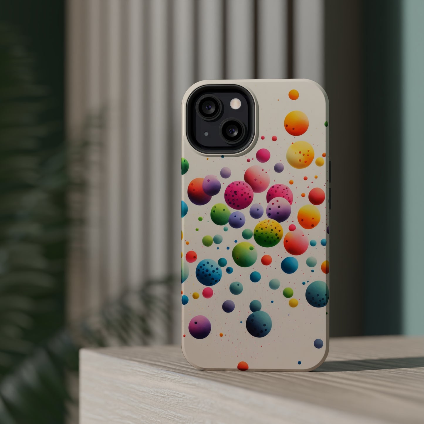 Rainbow Dots MagSafe Tough iPhone Case