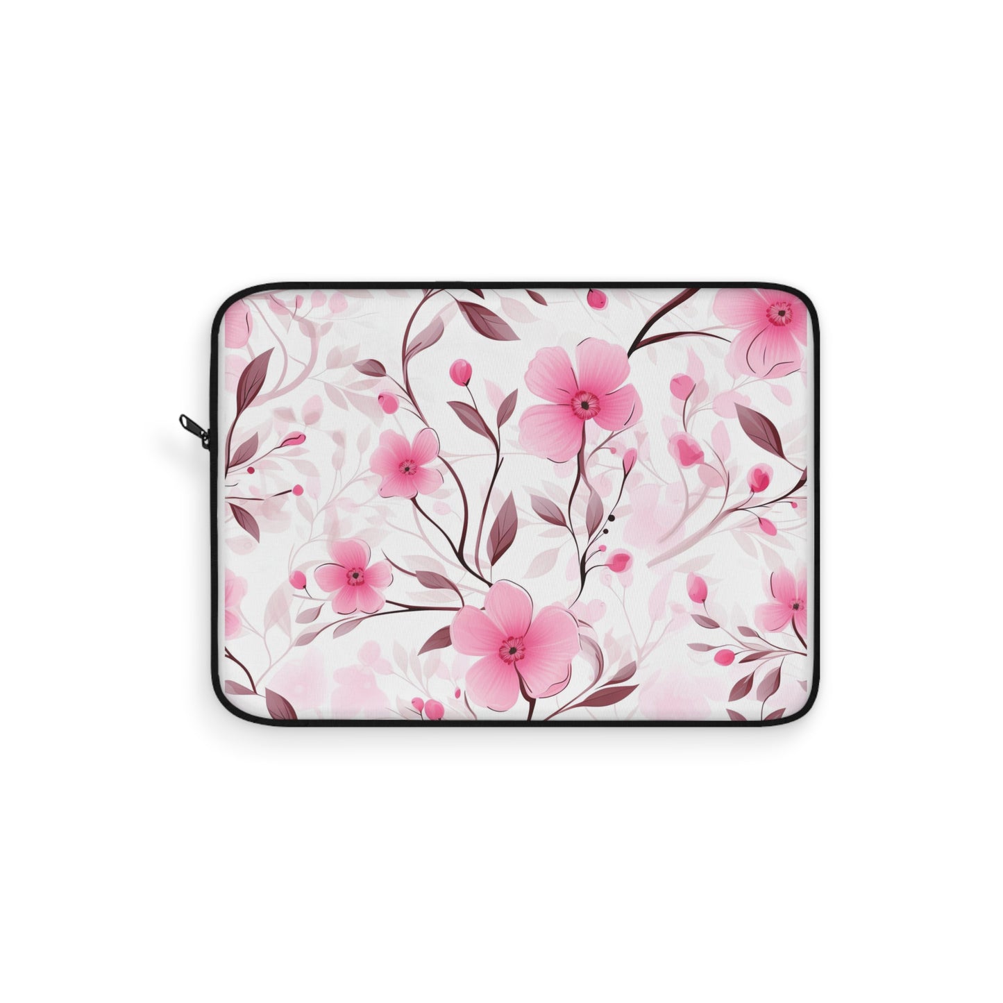 Pink Whimsy Wildflowers Laptop Case / Laptop Sleeve