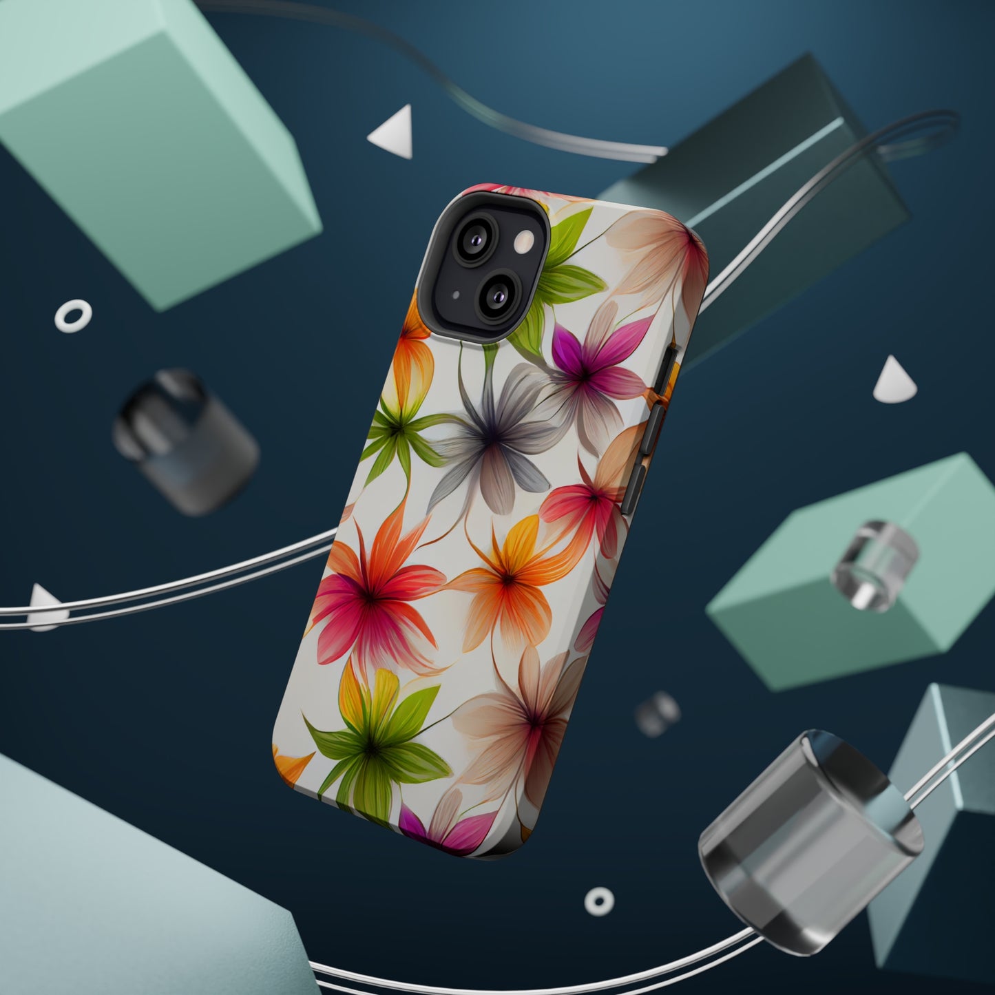 Floral Burst MagSafe Tough iPhone Case