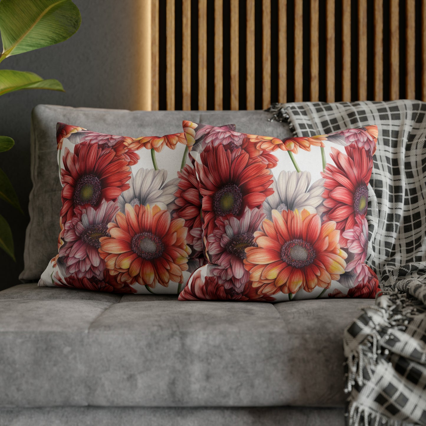 Daisies Square Pillow Case