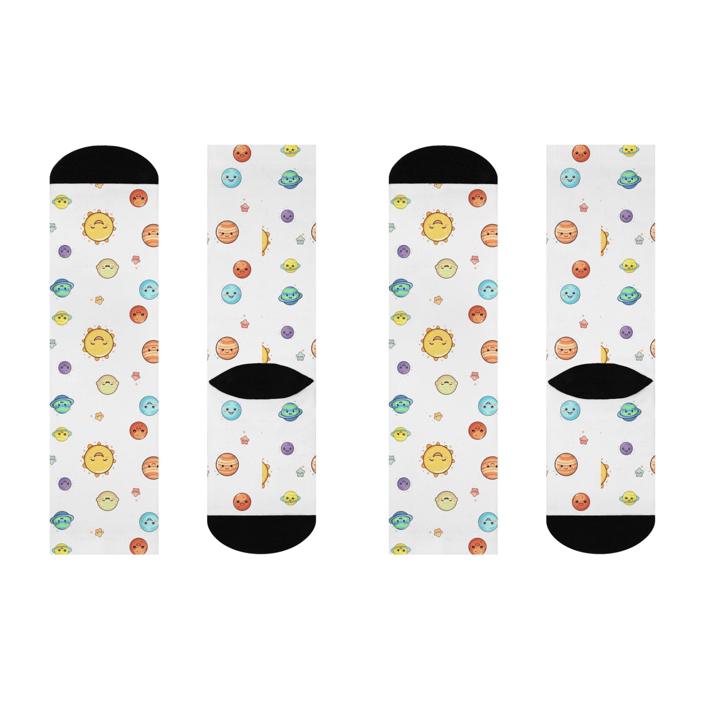 Young Solar System Cushioned Crew Socks