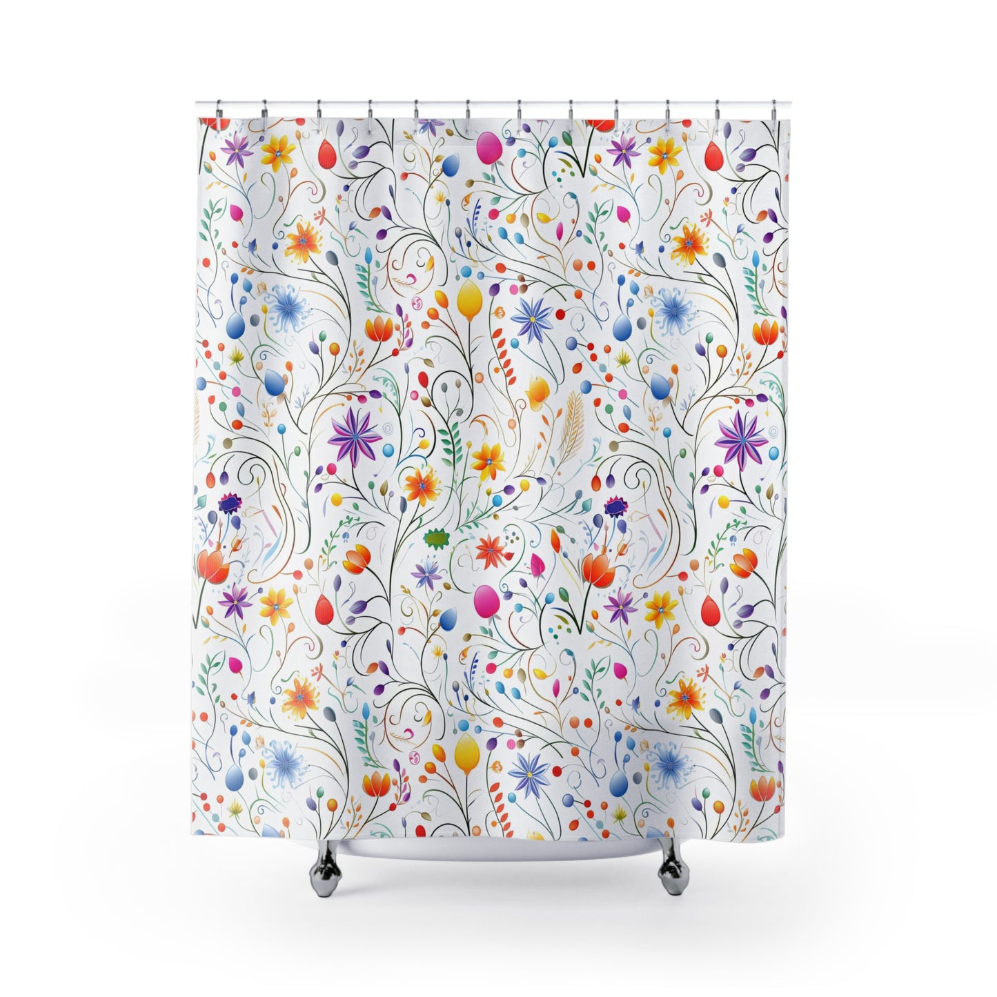 Fanciful Flower Fiesta Shower Curtains