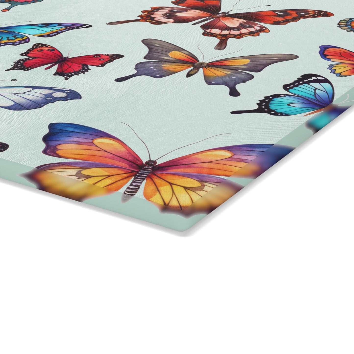 Butterfly Whimsy Glass Cutting Board
