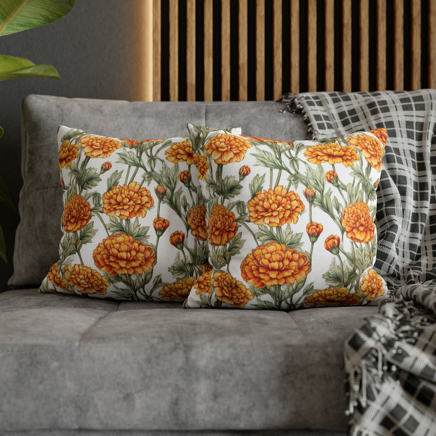 Marigolds Square Pillow Case