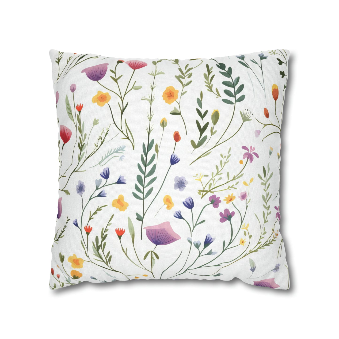 Dainty Wildflowers Square Pillow Case