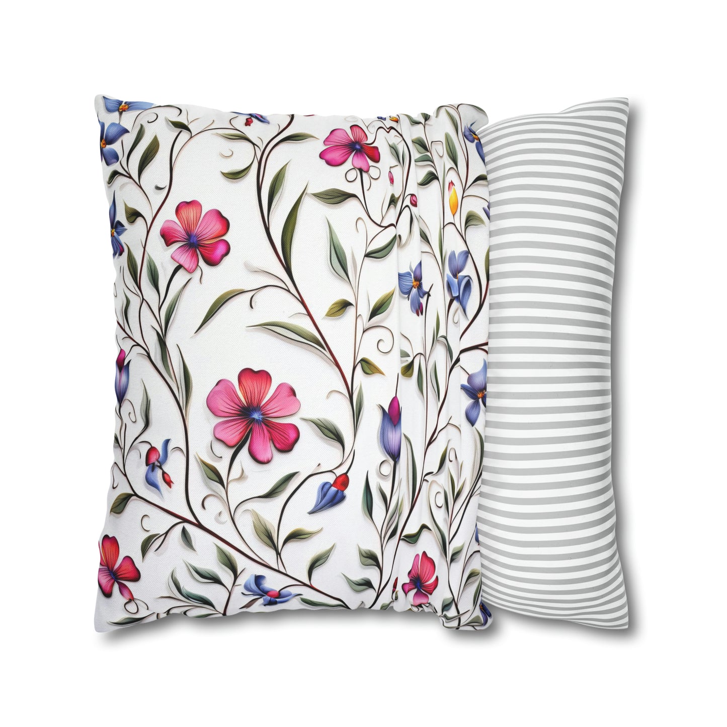 Fancy Flowers Square Pillow Case