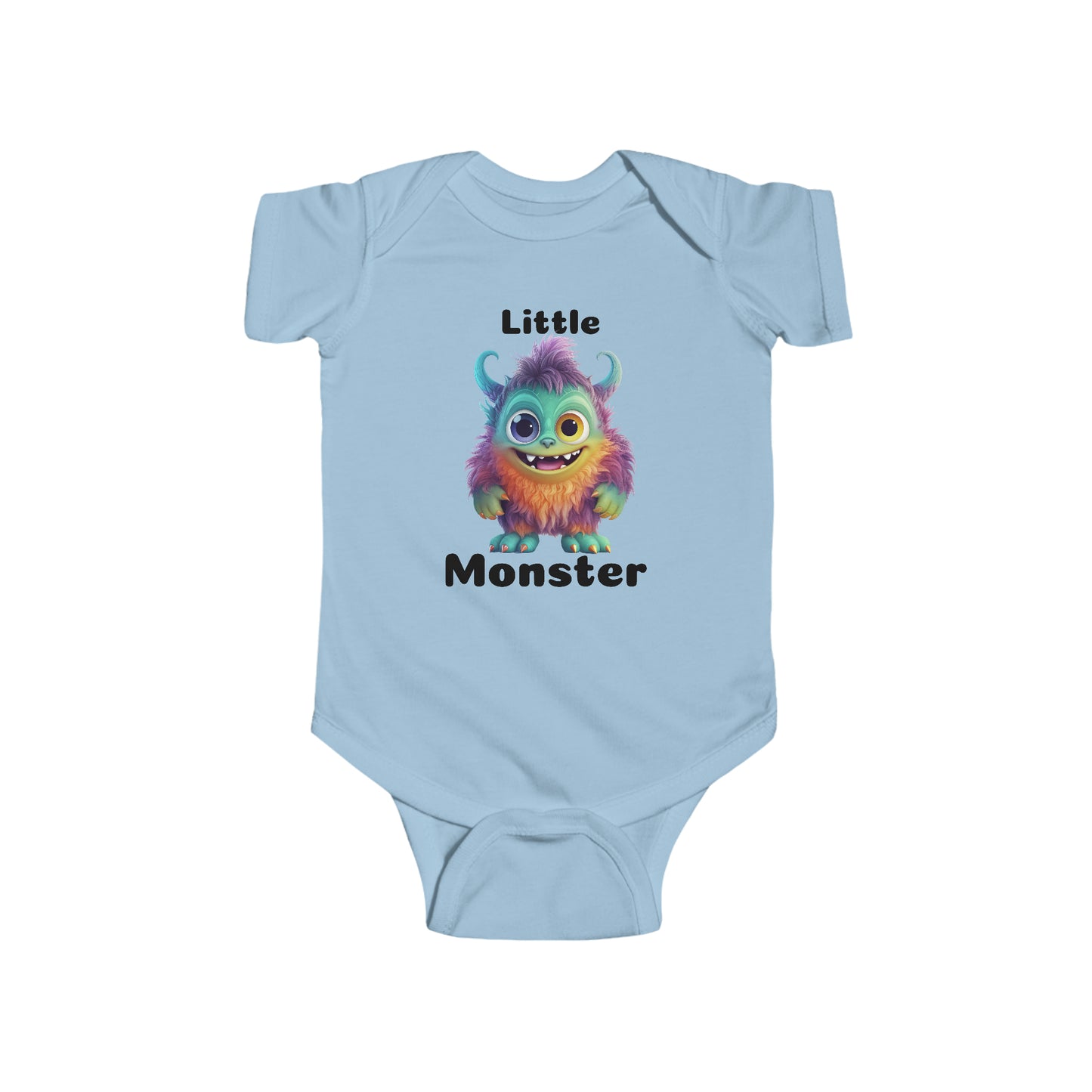 Purple Orange Little Monster Infant Fine Jersey Bodysuit