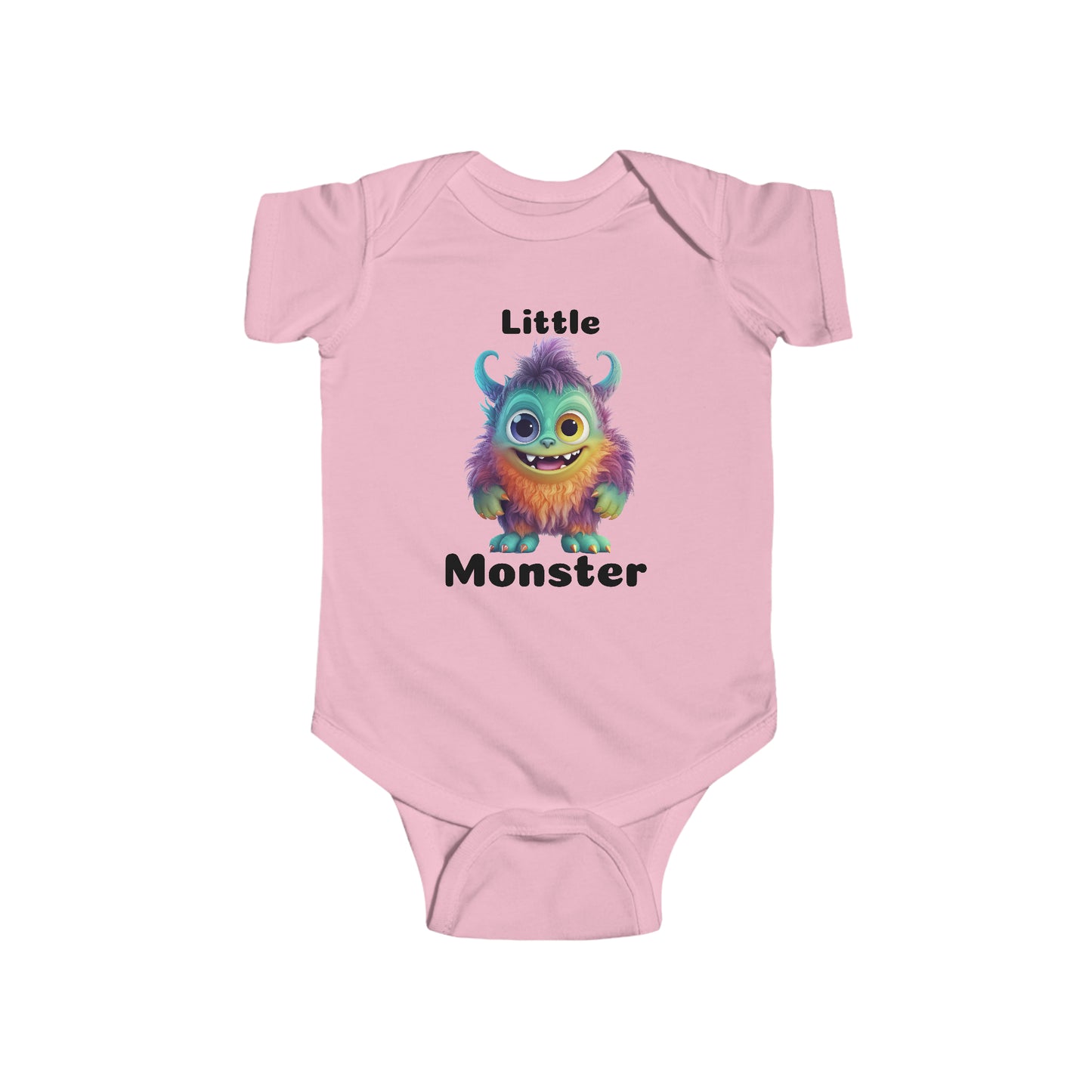 Purple Orange Little Monster Infant Fine Jersey Bodysuit