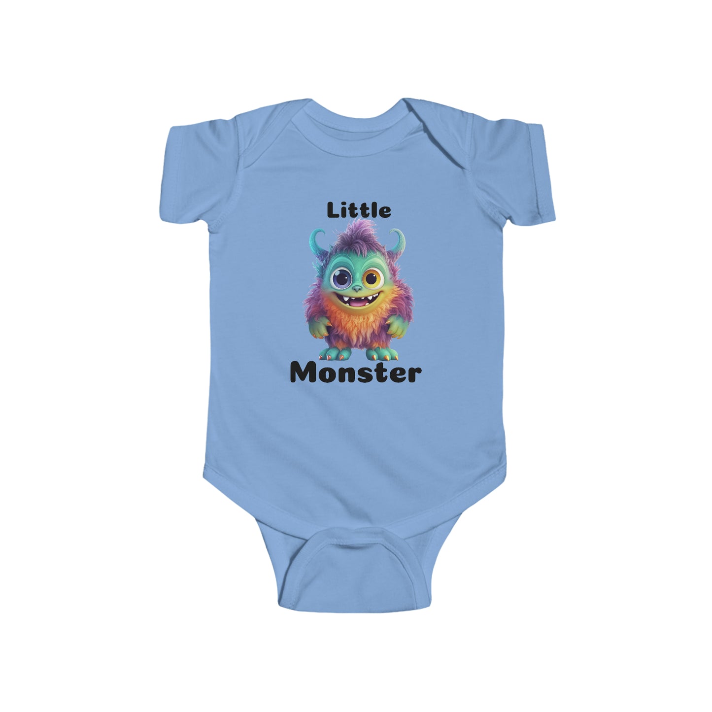 Purple Orange Little Monster Infant Fine Jersey Bodysuit
