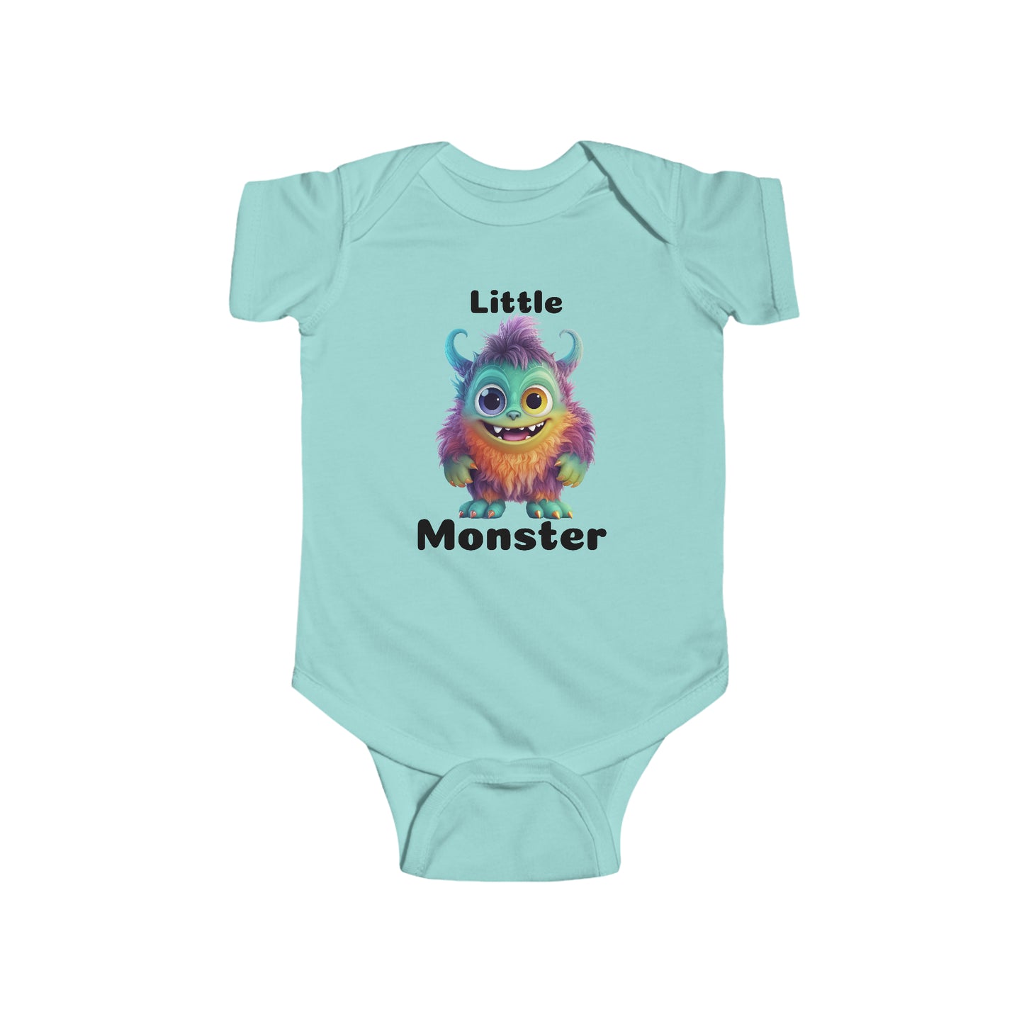 Purple Orange Little Monster Infant Fine Jersey Bodysuit
