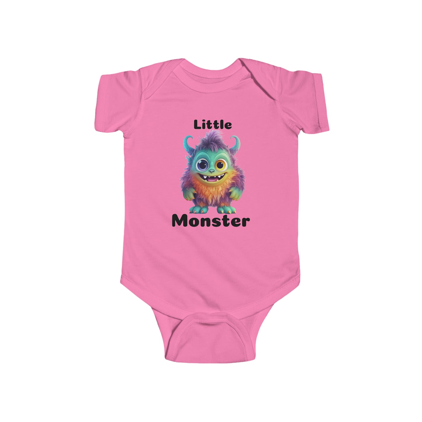 Purple Orange Little Monster Infant Fine Jersey Bodysuit