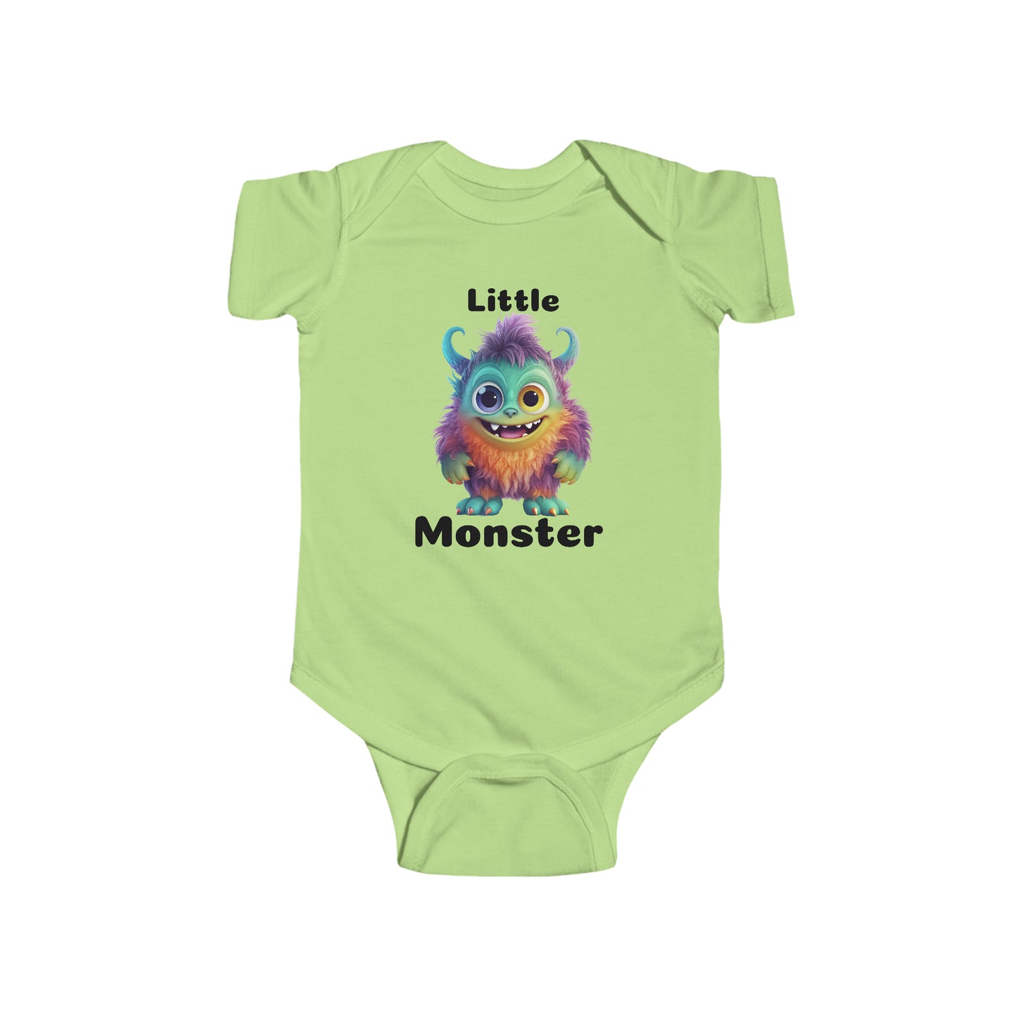 Purple Orange Little Monster Infant Fine Jersey Bodysuit