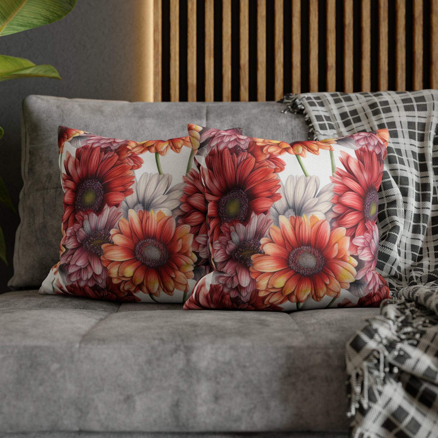 Daisies Square Pillow Case