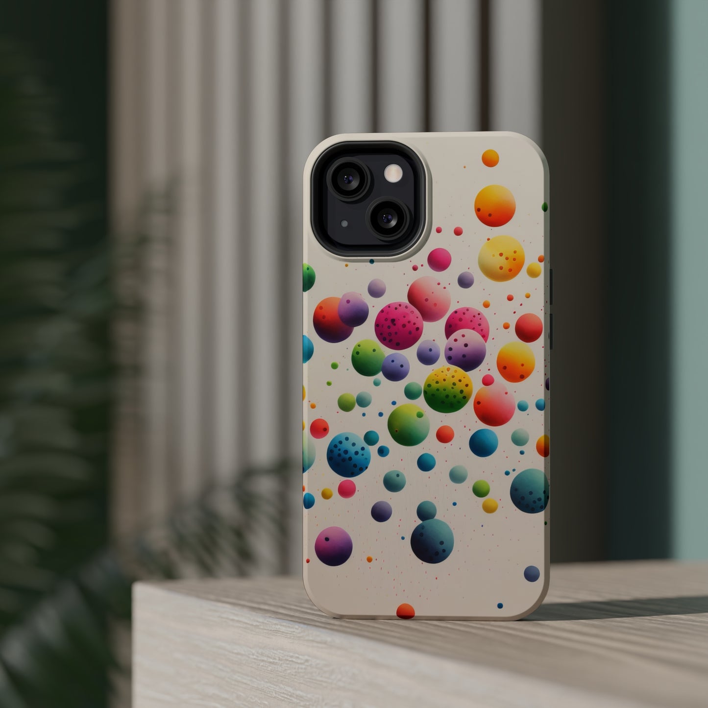 Rainbow Dots MagSafe Tough iPhone Case