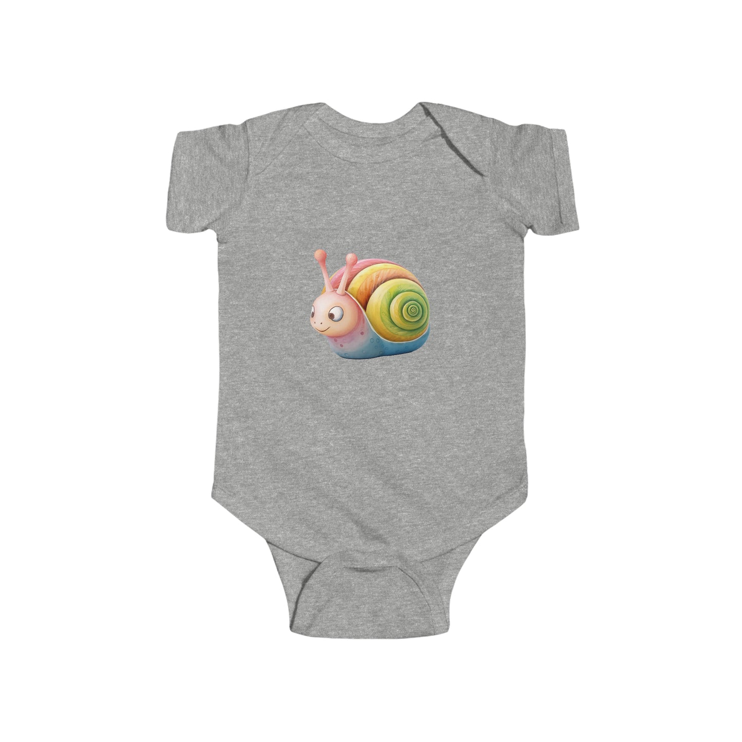 Rainbow Snail Infant Fine Jersey Bodysuit