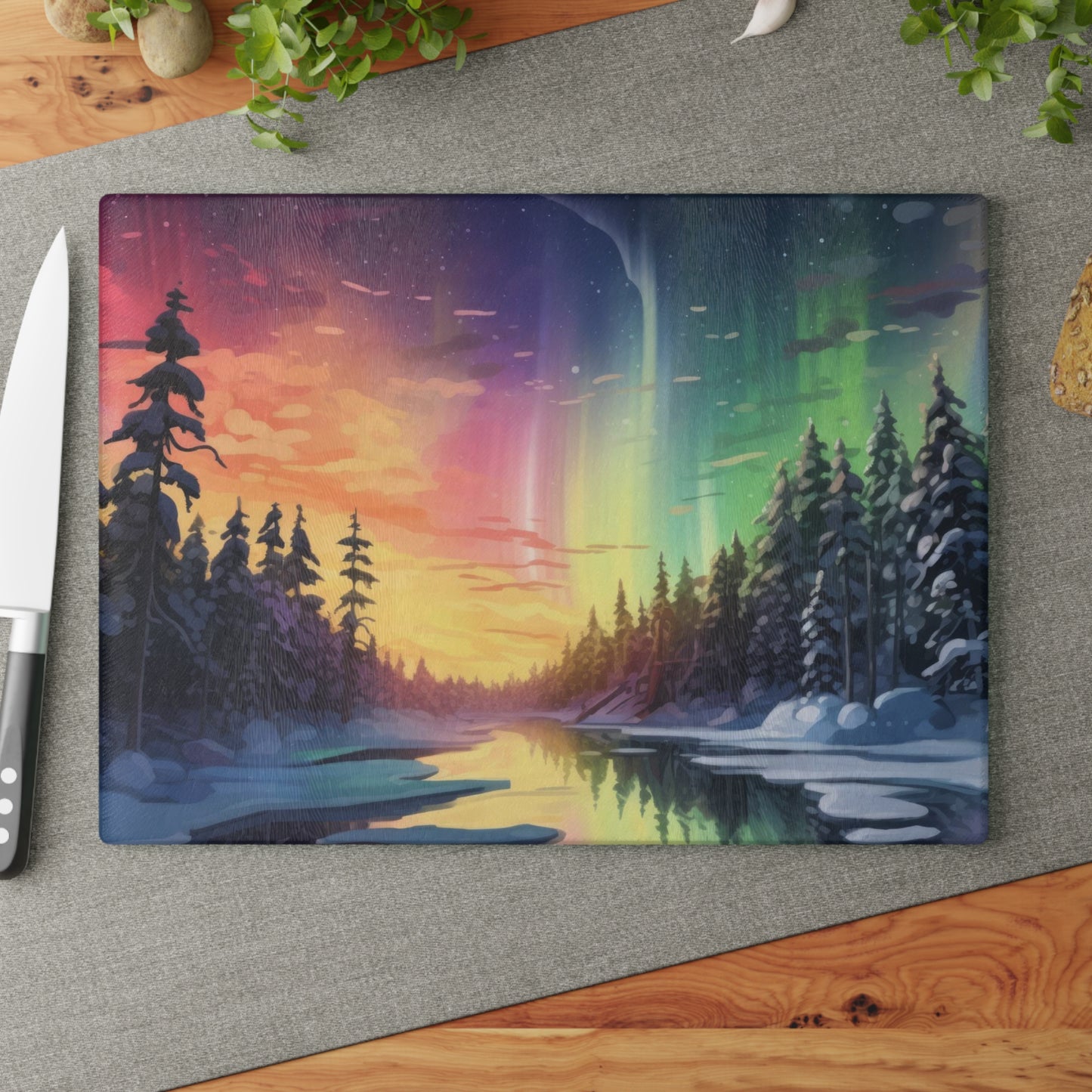 Aurora Glass Cutting Board