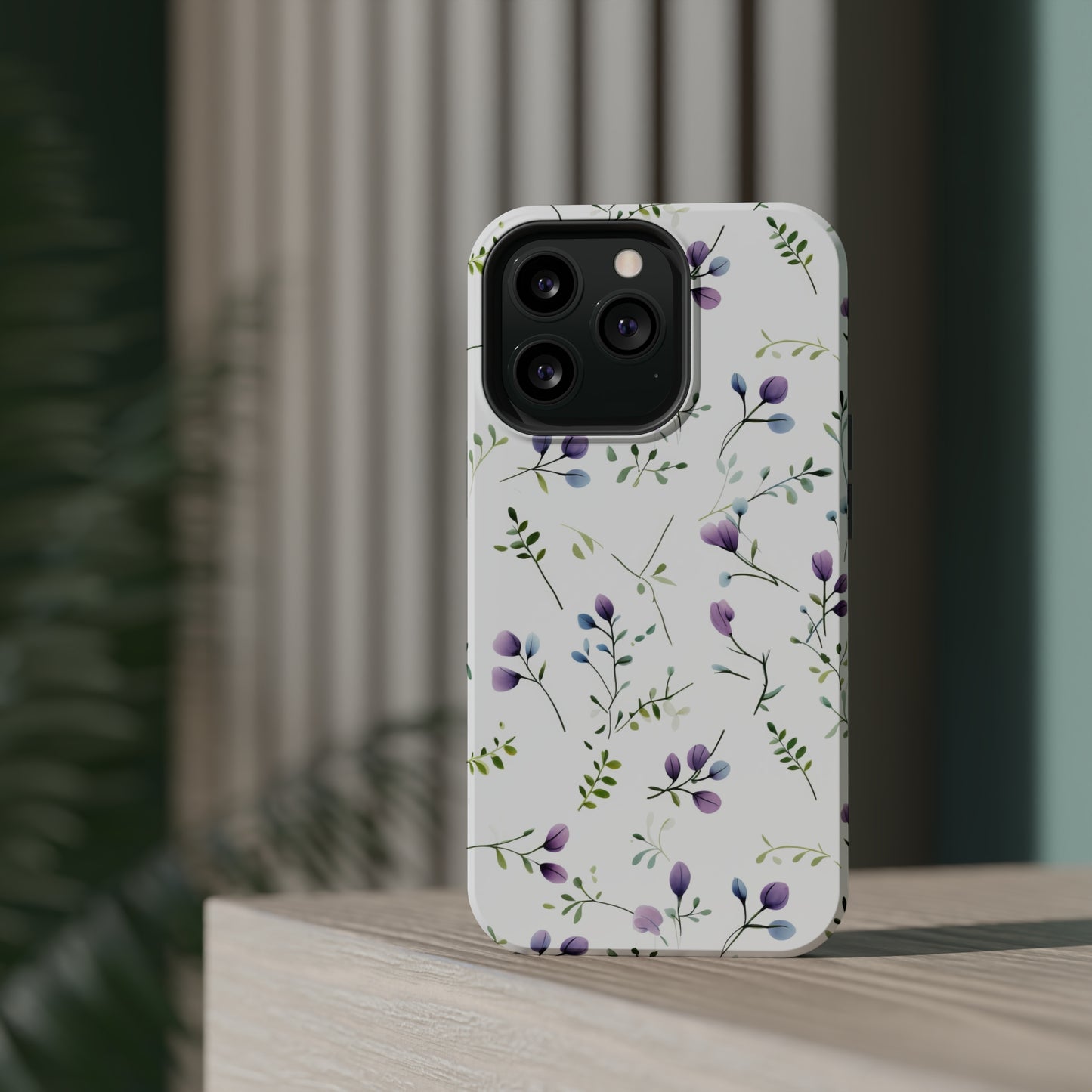 Dainty Purple Wildflowers MagSafe Tough iPhone Case