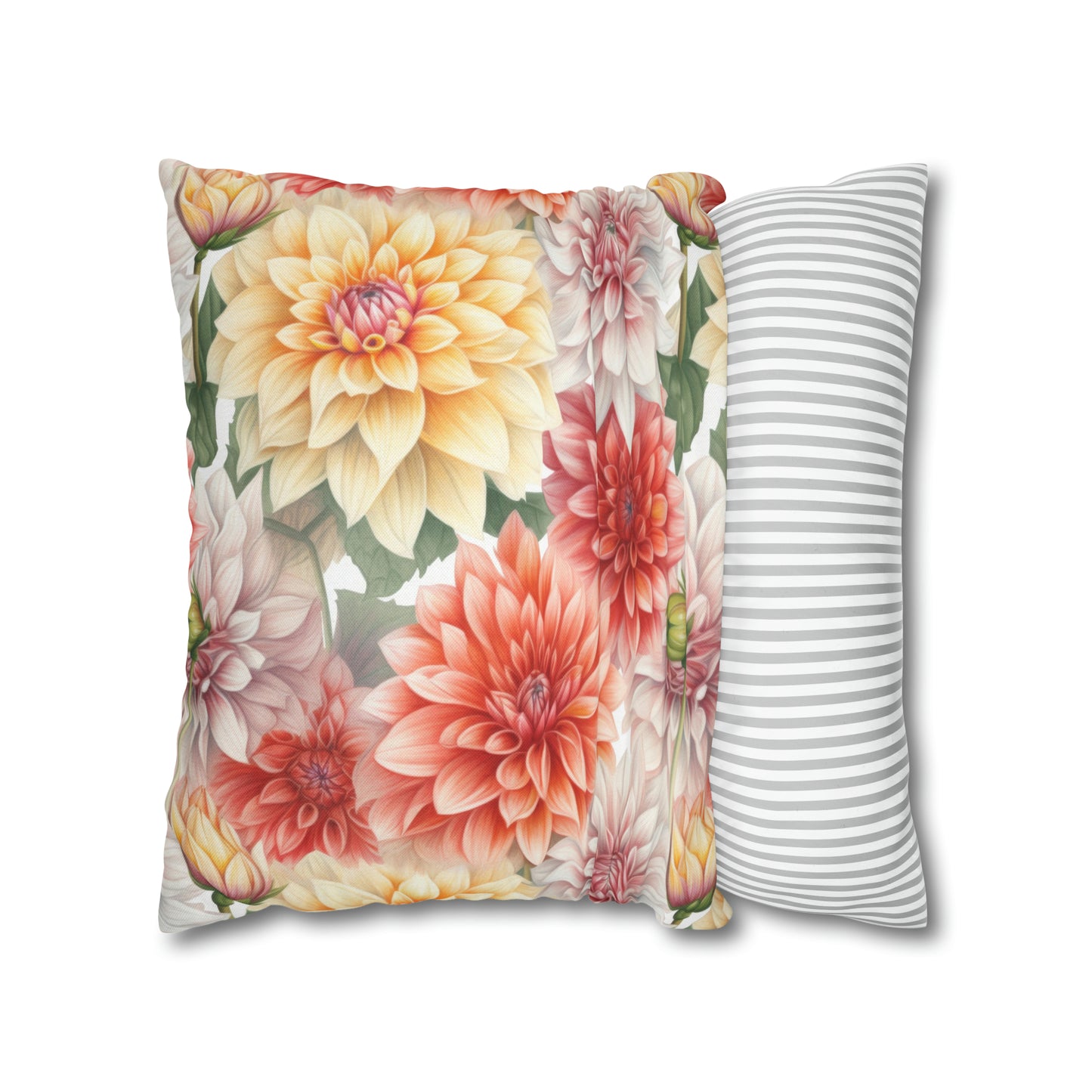 Dahlias Square Pillow Case