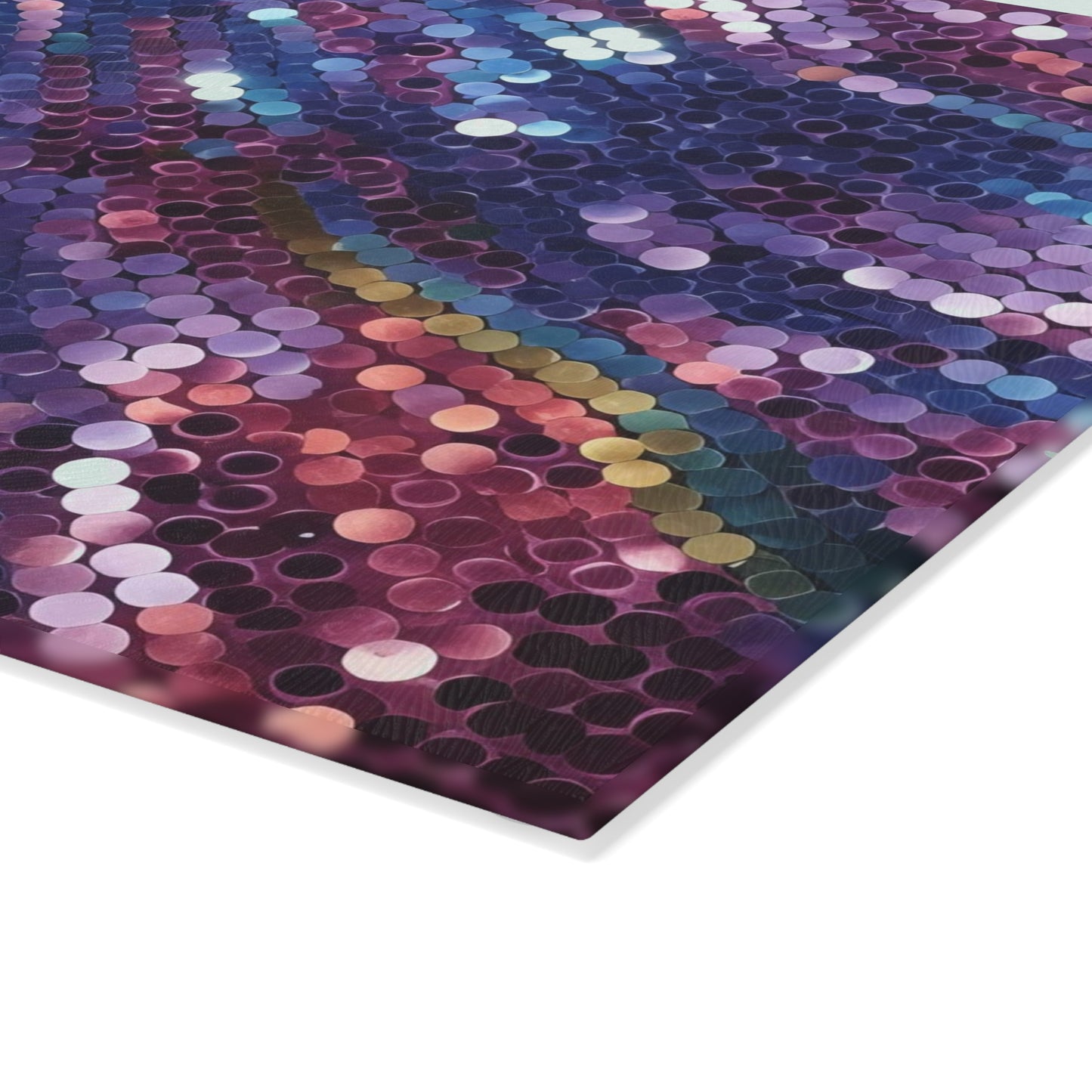 Dazzling Sequins Glass Cutting Board
