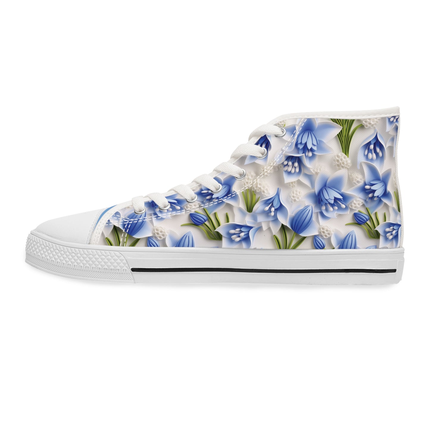 Sculpted Bluebells Women's High Top Sneakers