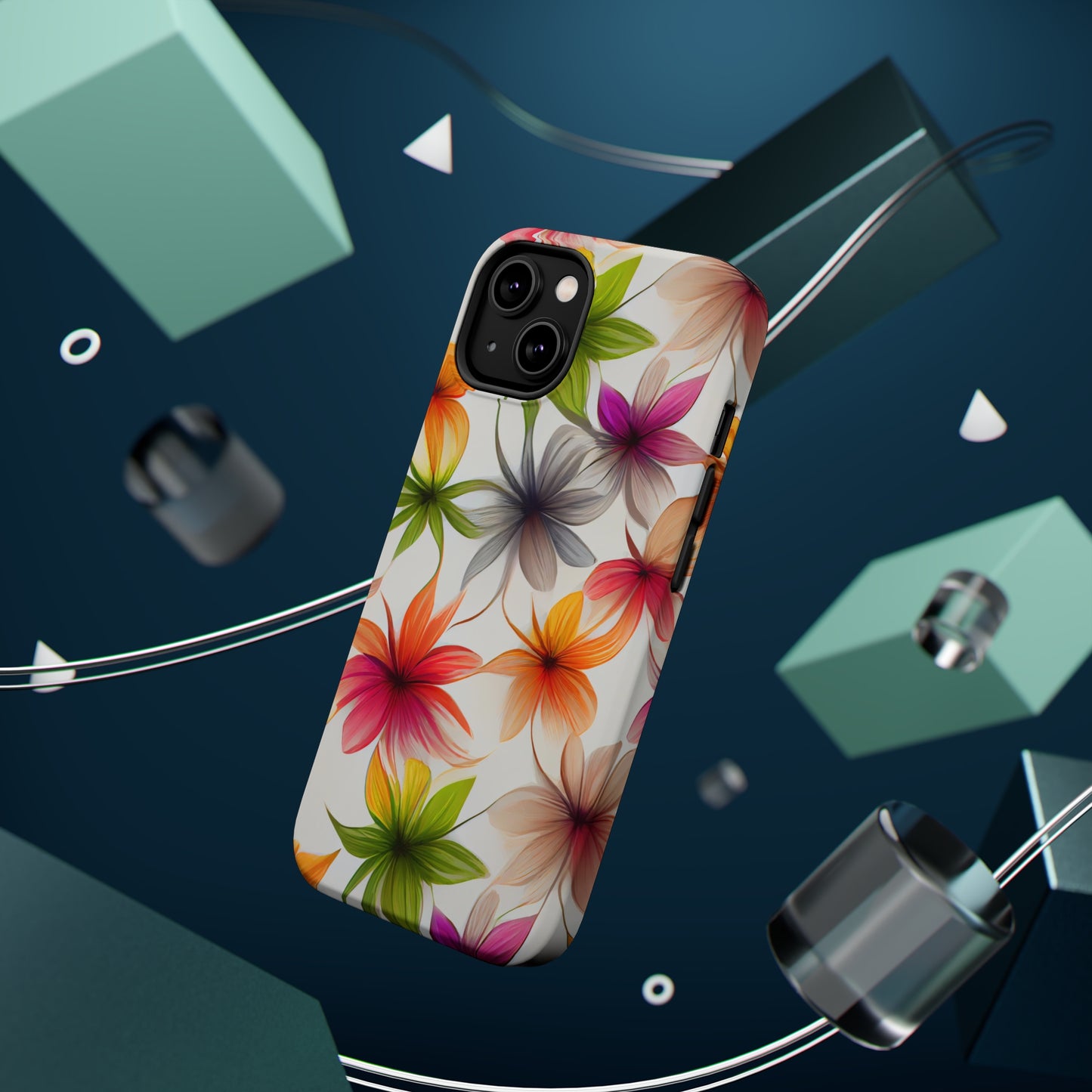 Floral Burst MagSafe Tough iPhone Case