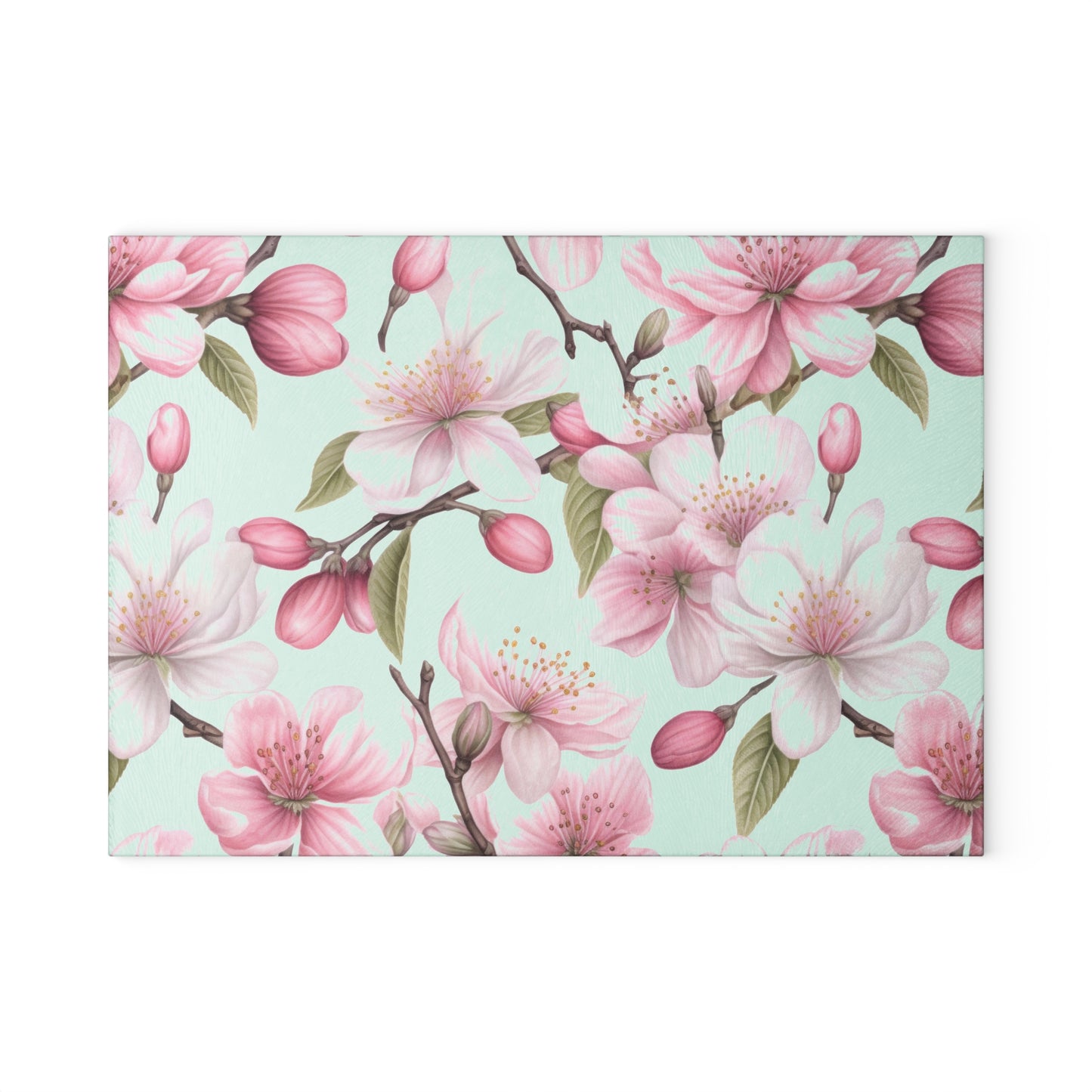 Cherry Blossoms Glass Cutting Board