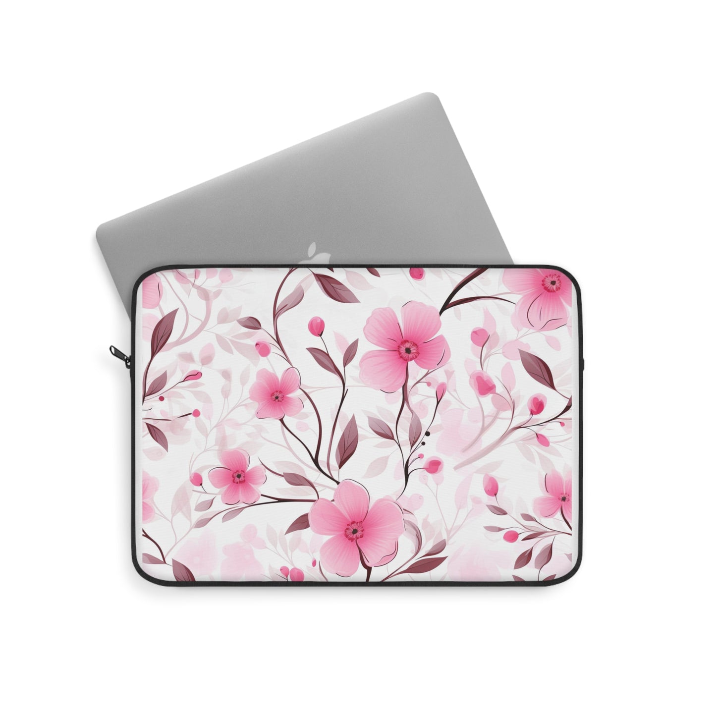 Pink Whimsy Wildflowers Laptop Case / Laptop Sleeve