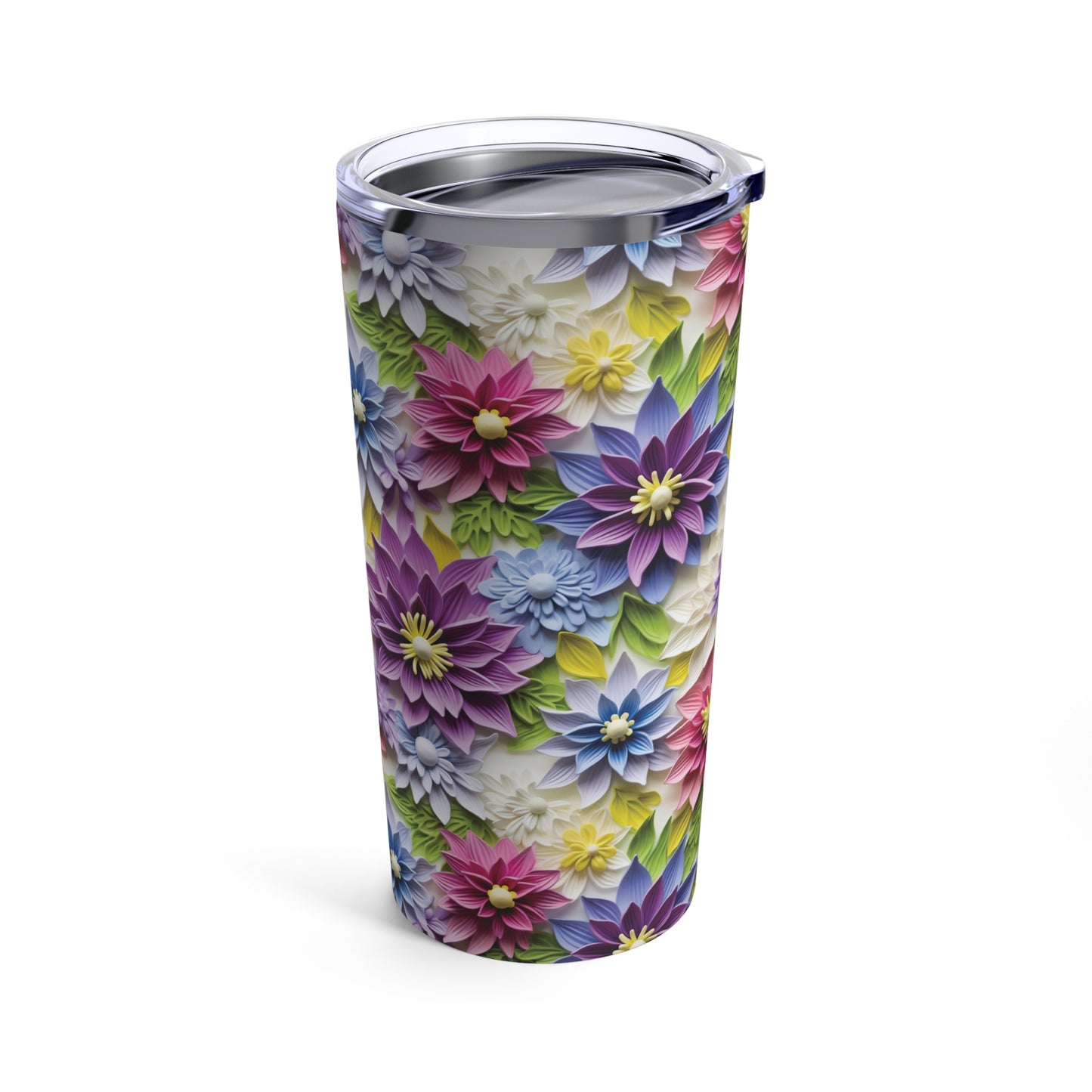 Sculpted Passionflower Tumbler 20oz