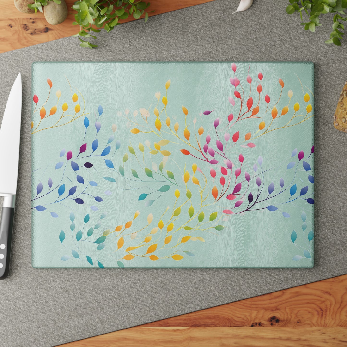 Prismatic Vines Glass Cutting Board