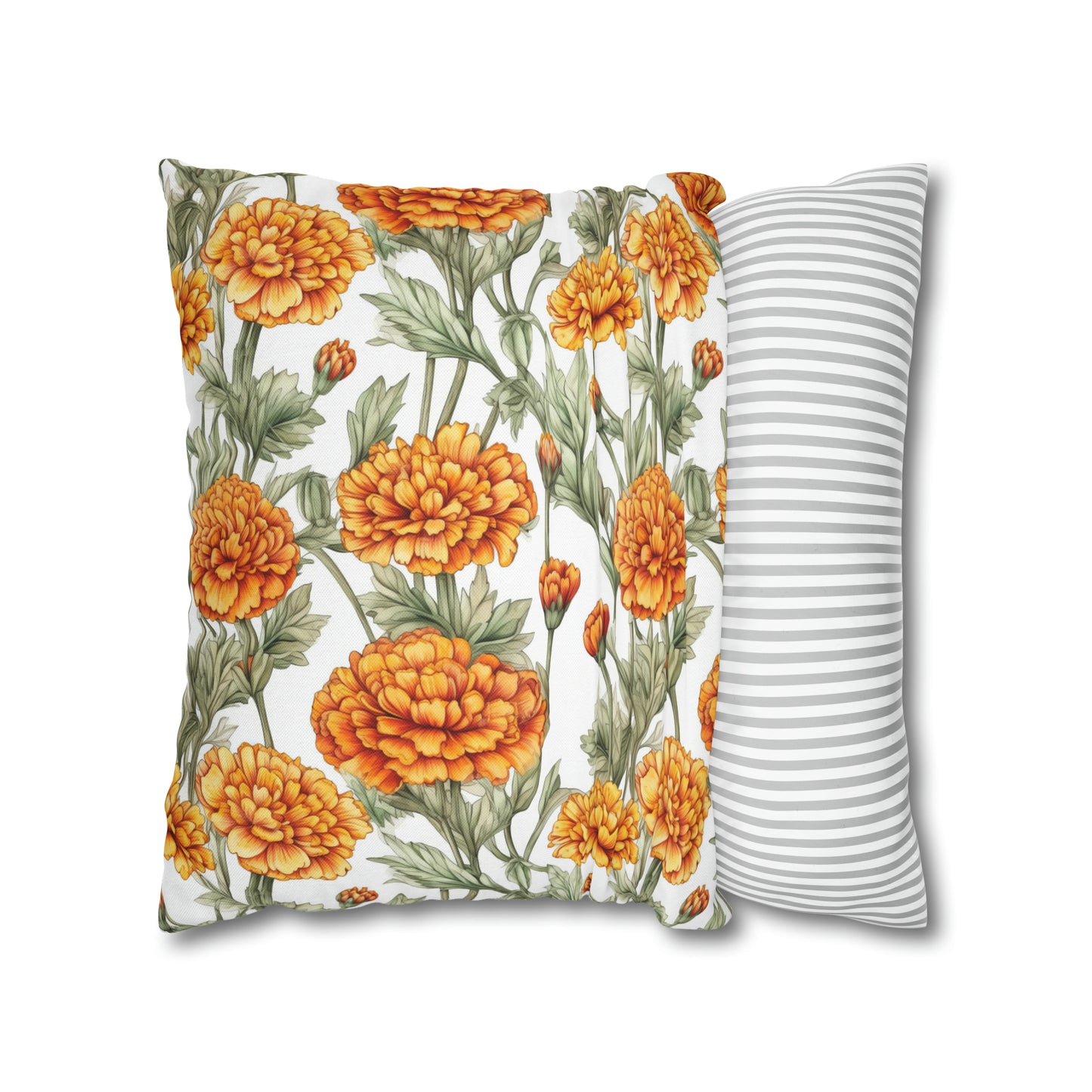 Marigolds Square Pillow Case