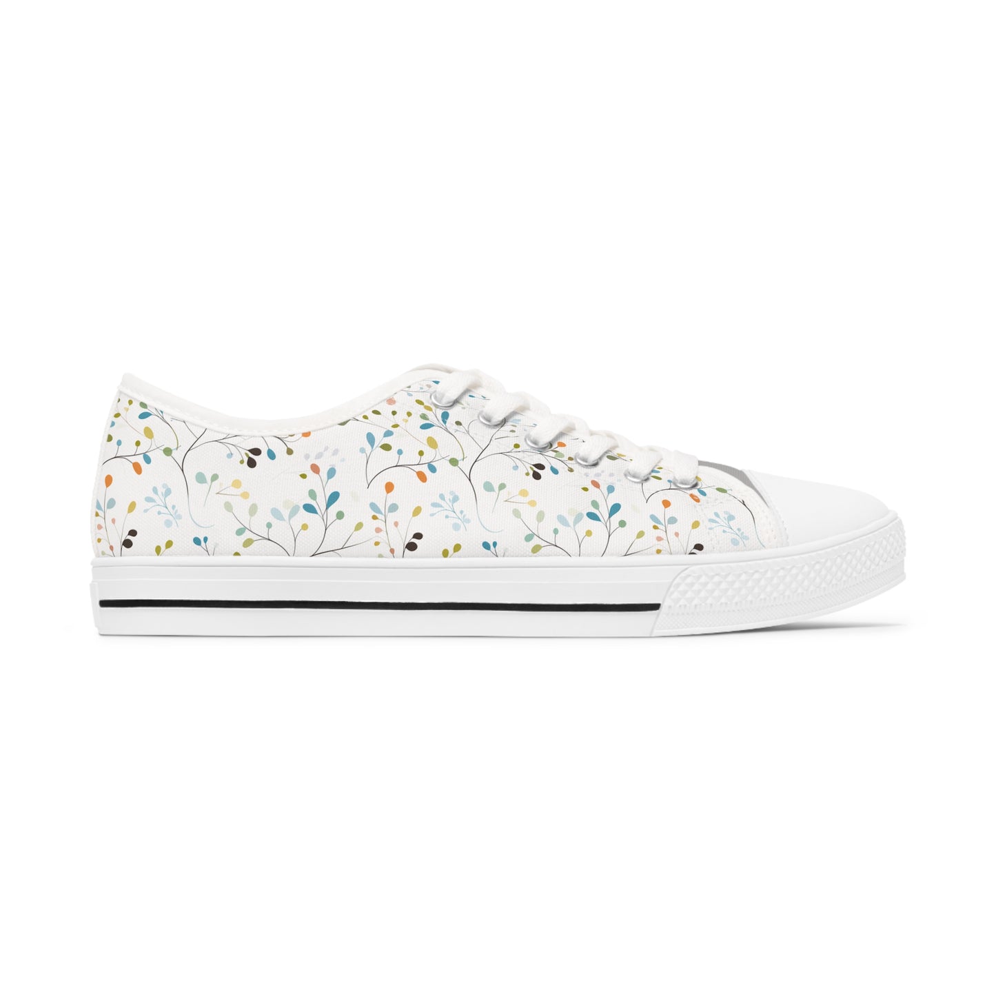 Pastel Vines Women's Low Top Sneakers