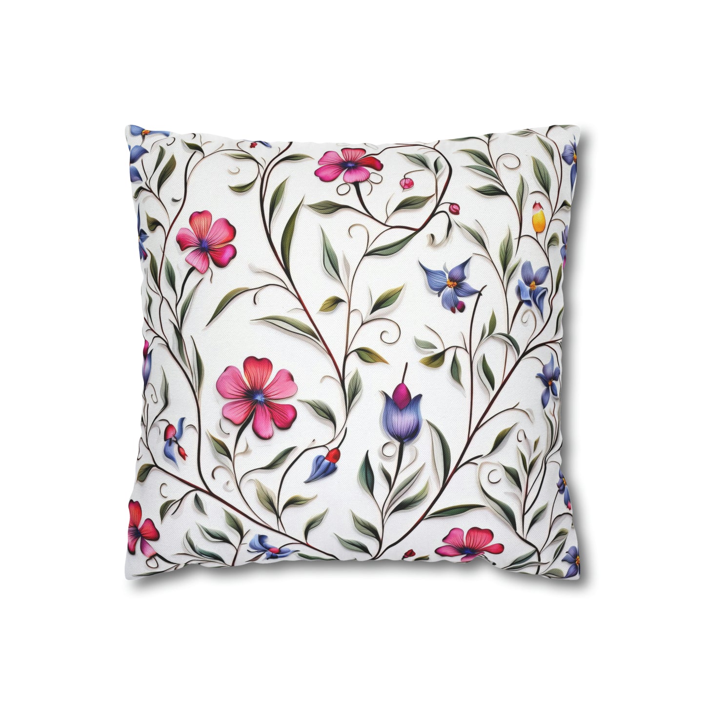Fancy Flowers Square Pillow Case