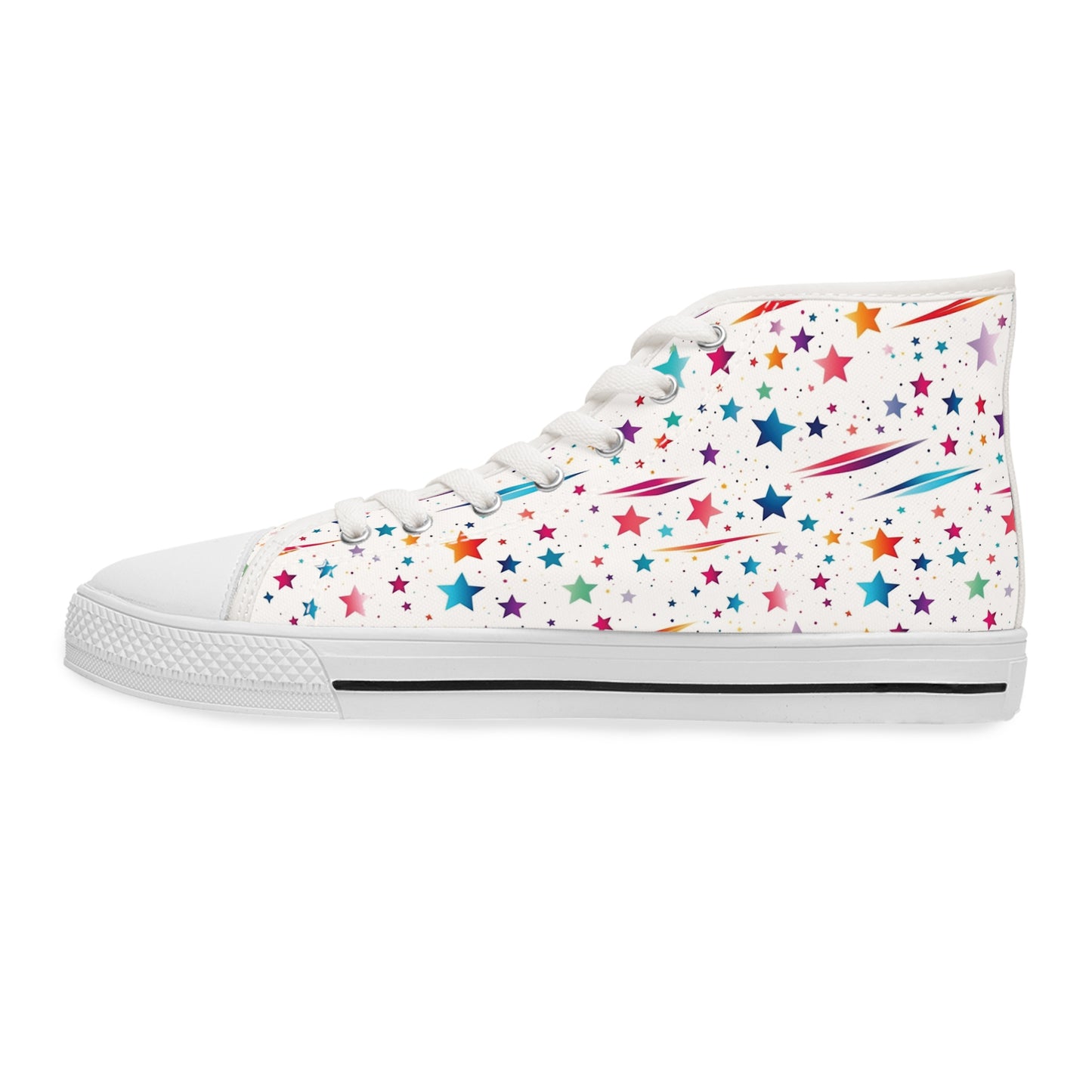 Rainbow Stars Women's High Top Sneakers