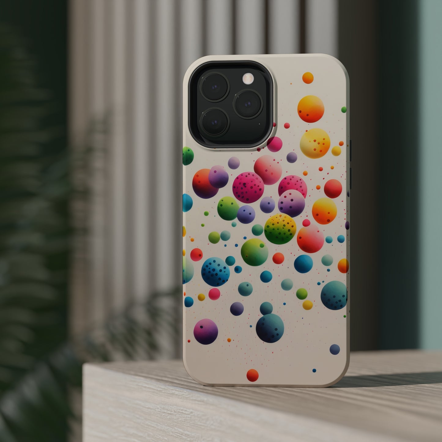 Rainbow Dots MagSafe Tough iPhone Case