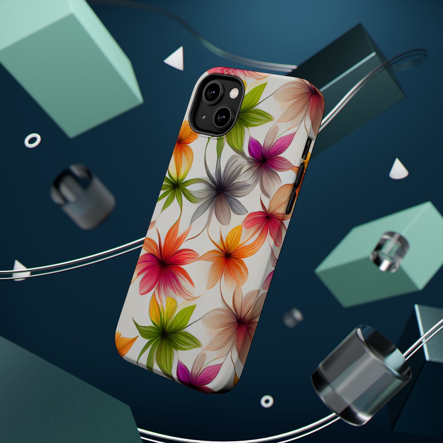 Floral Burst MagSafe Tough iPhone Case