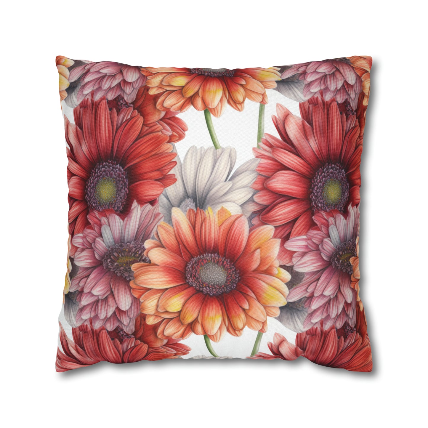Daisies Square Pillow Case