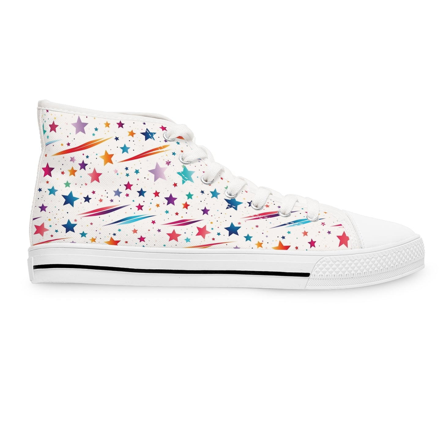Rainbow Stars Women's High Top Sneakers