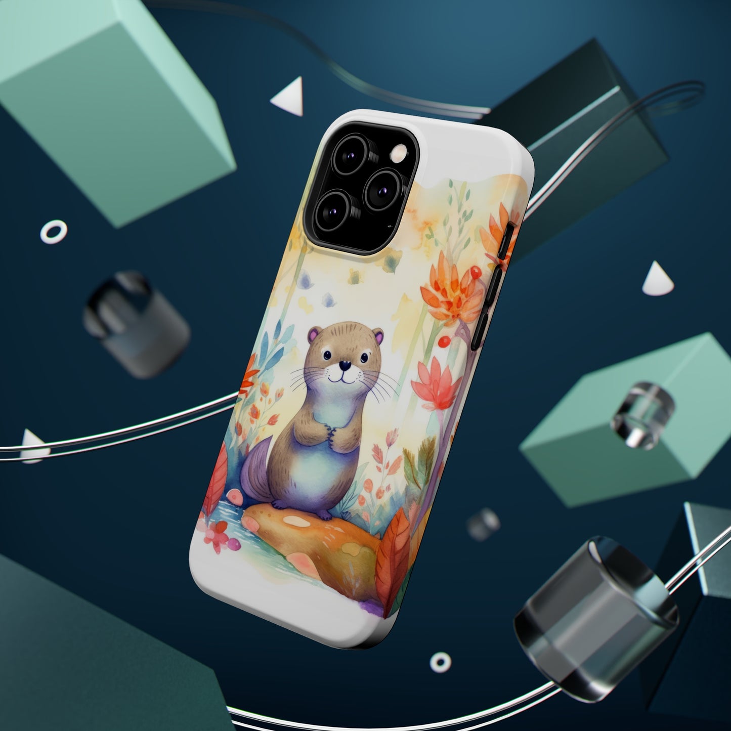 Cute Otter MagSafe Tough iPhone Case