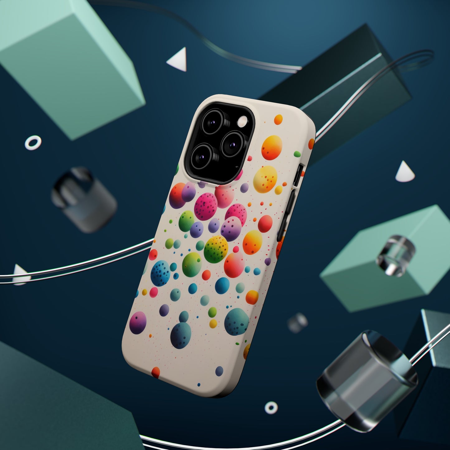 Rainbow Dots MagSafe Tough iPhone Case
