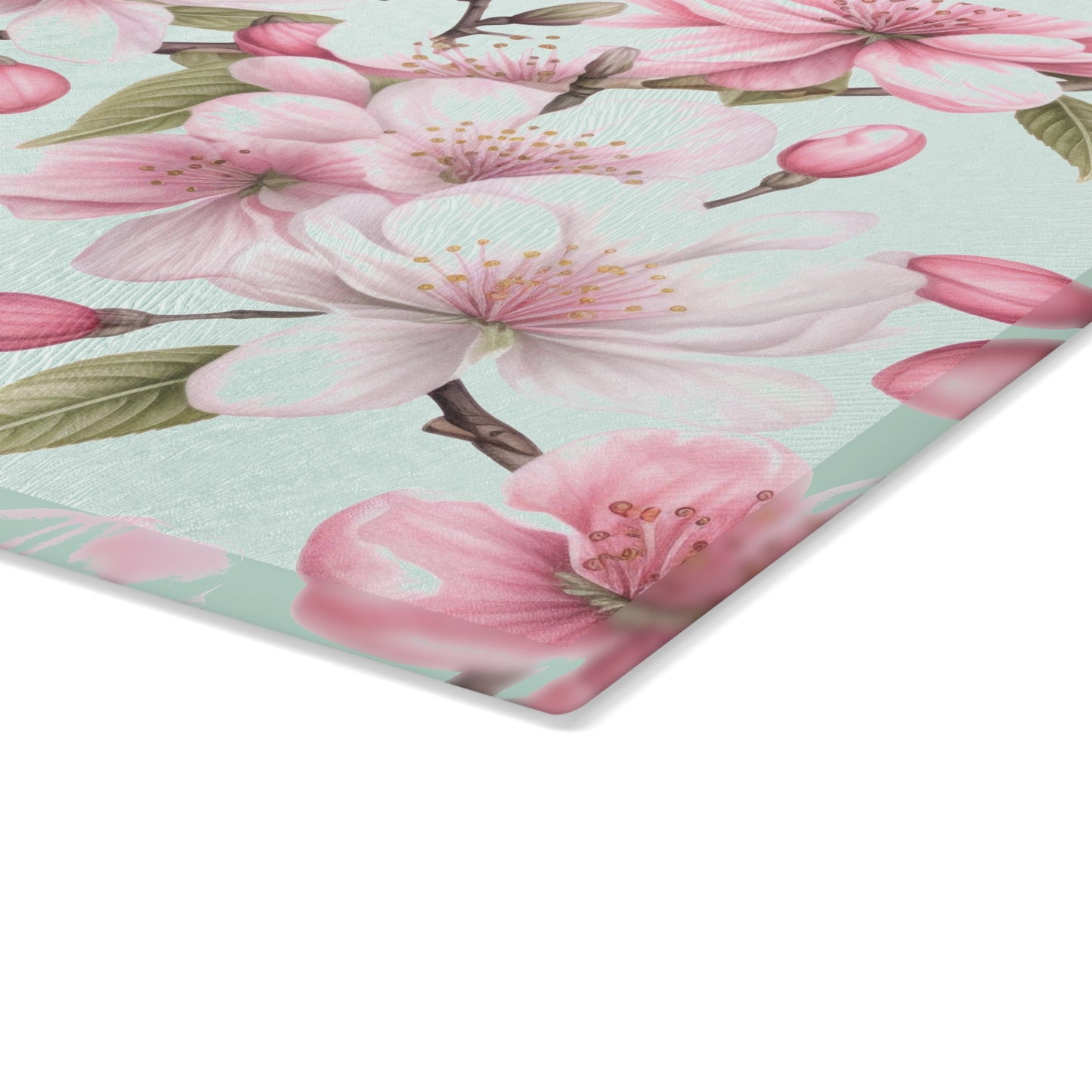Cherry Blossoms Glass Cutting Board