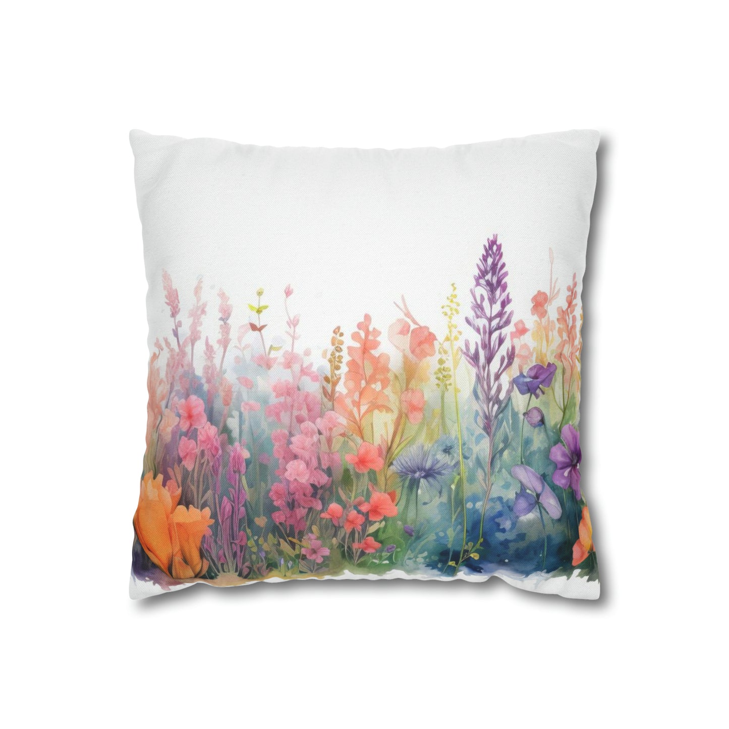 Meadow Wildflowers Square Pillow Case
