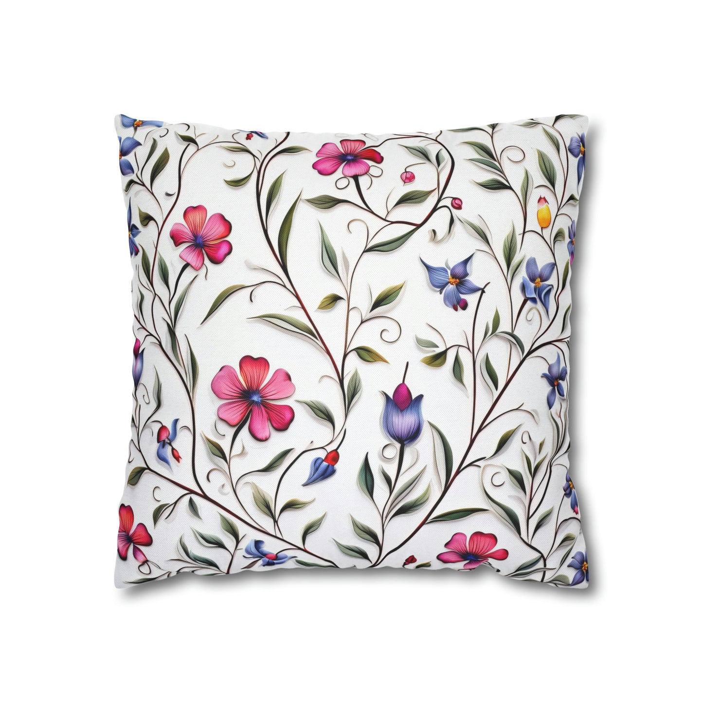 Fancy Flowers Square Pillow Case