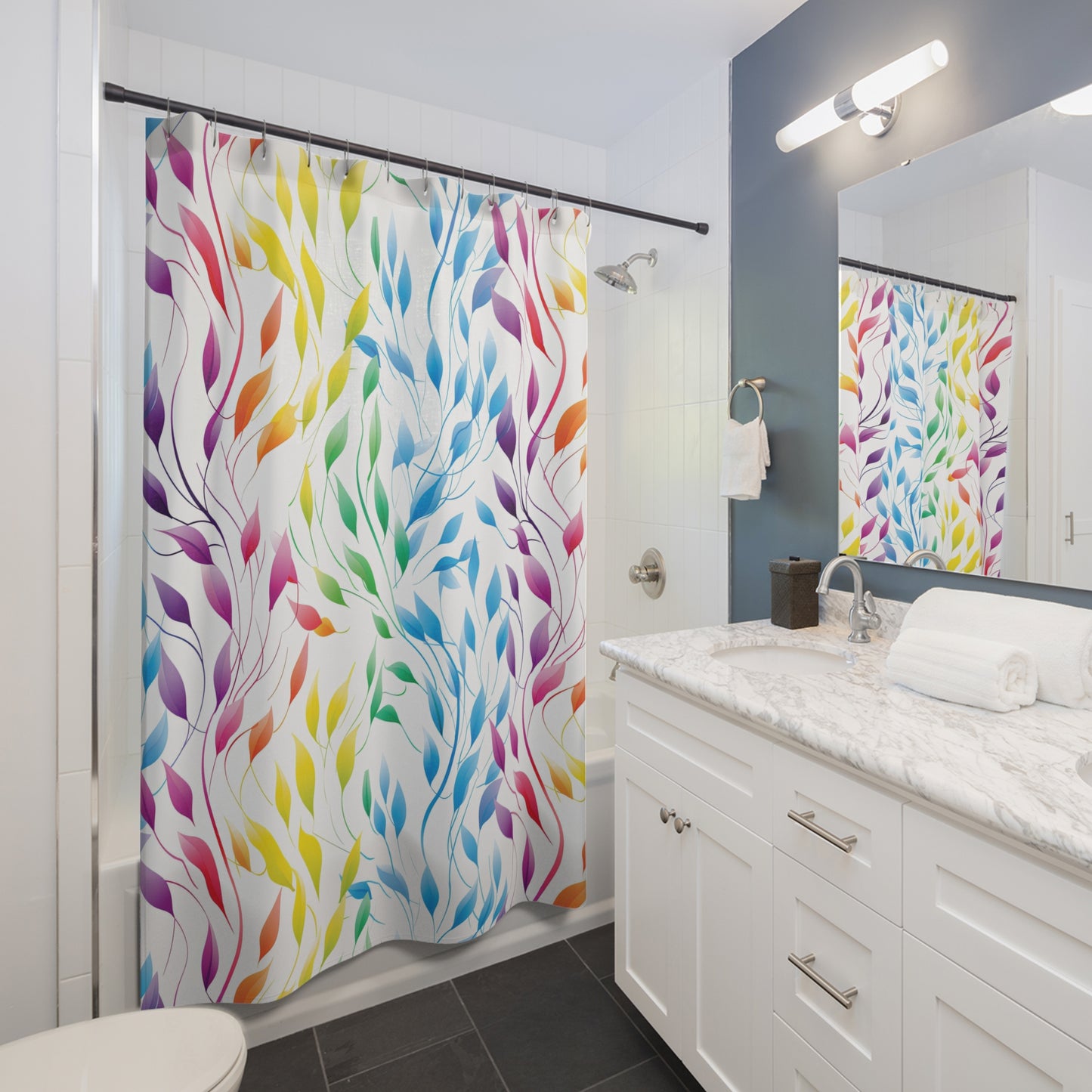 Rainbow Vines Shower Curtain